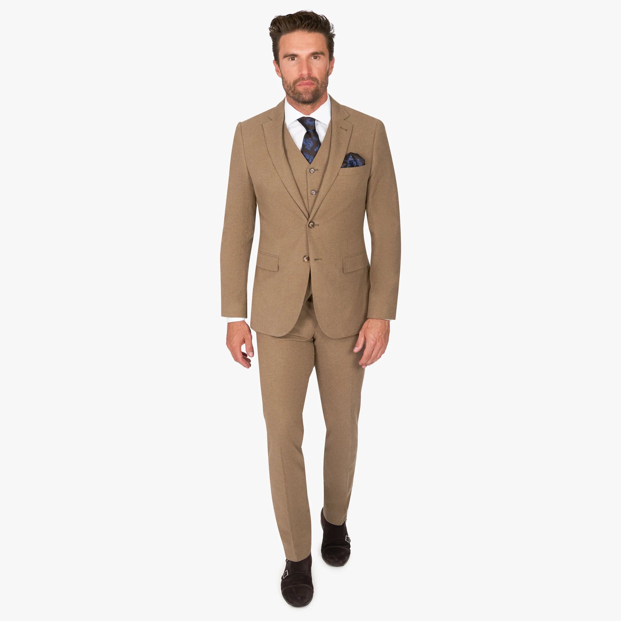 Anzug Genf in Beige aus Baumwolle und Elasthan beige Bild 10