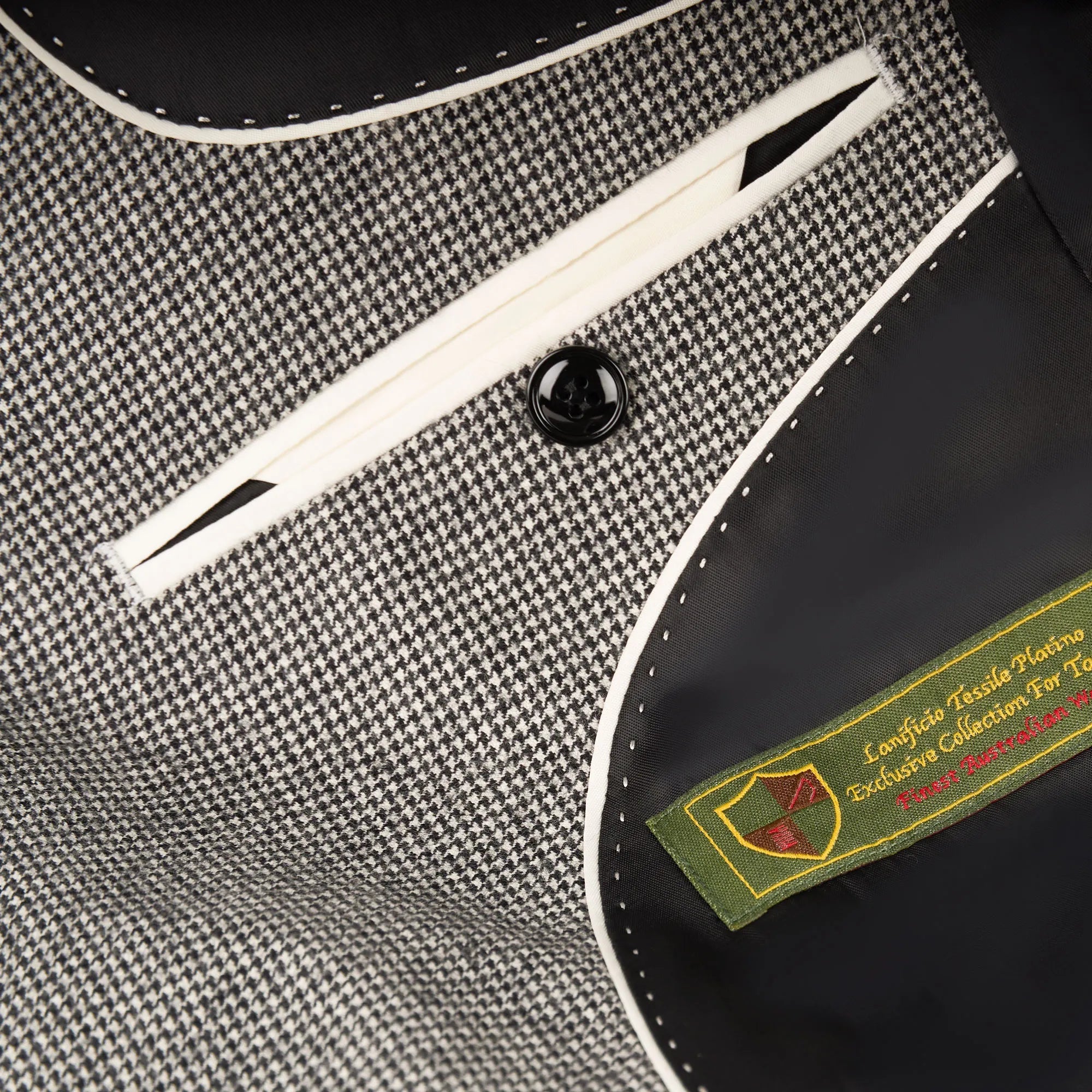 Anzug Fano in Schwarz gemustert aus Super 100’s reine Wolle schwarz/gemustert Bild 6