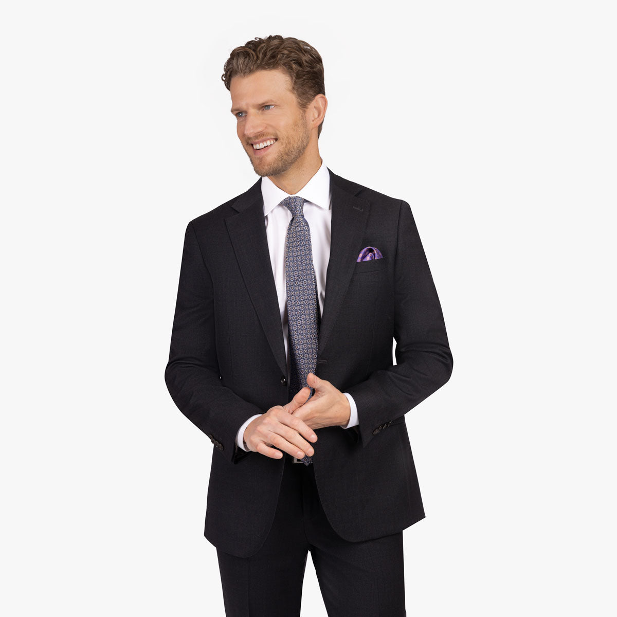 Anzug Prato mit R-Bund in anthrazit antra Bild 2