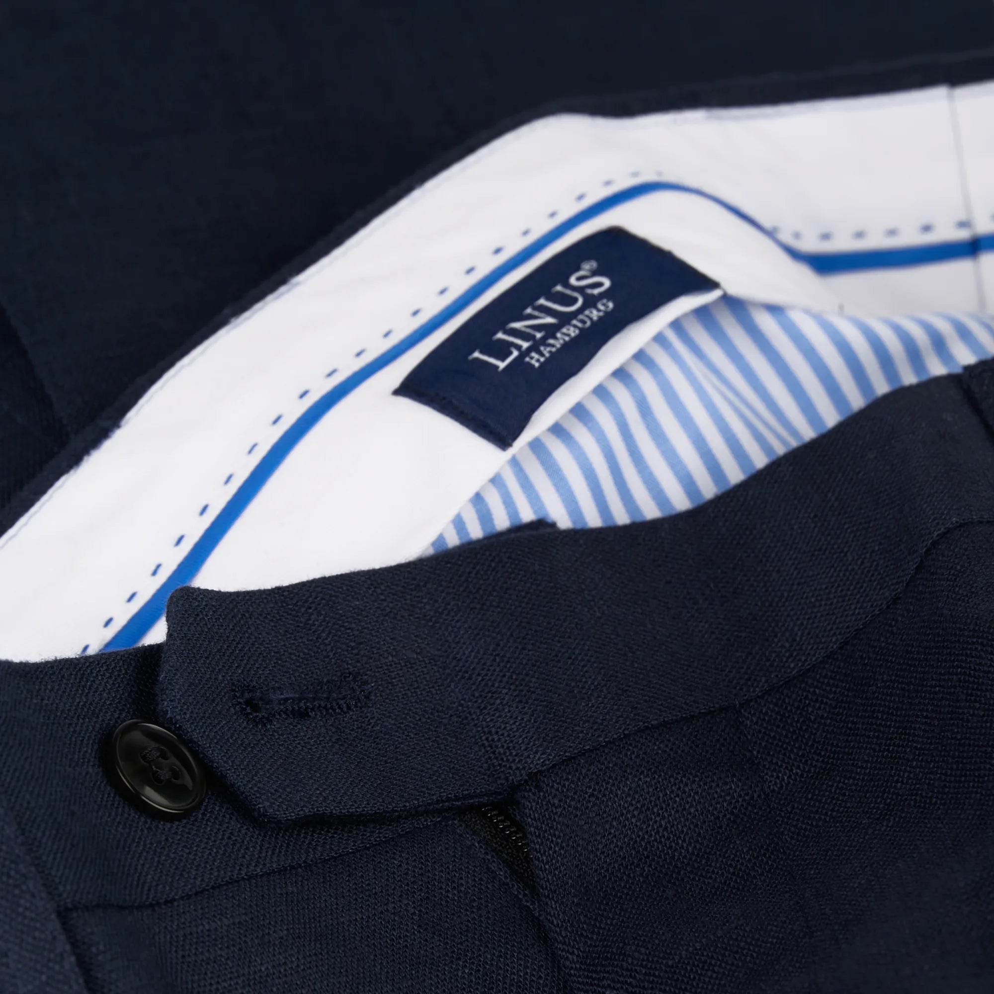 Hose Siena aus reinem Leinen in dunkelblau dkl. blau Bild 3