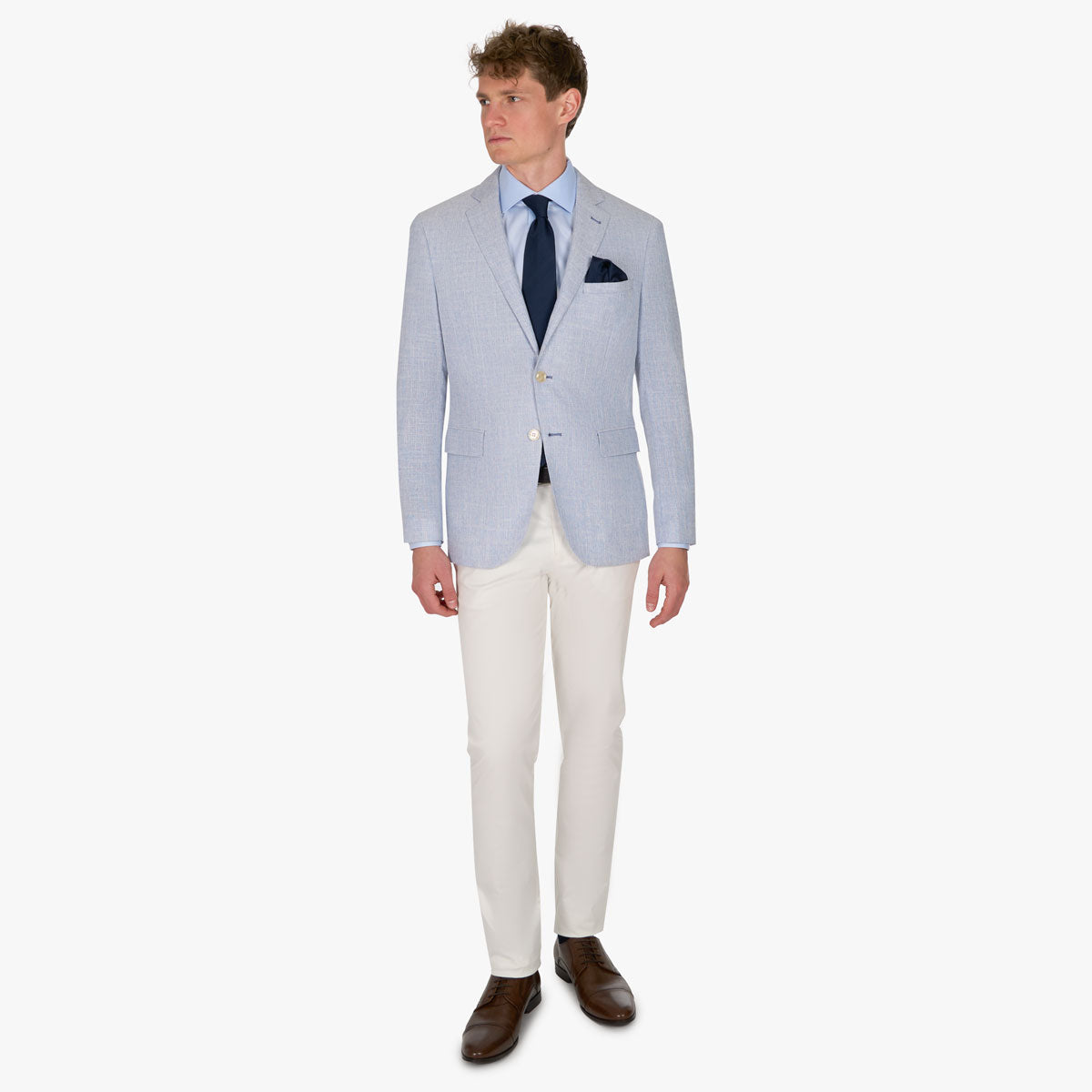 Sakko Genf in hellblau meliert hellblau Bild 3