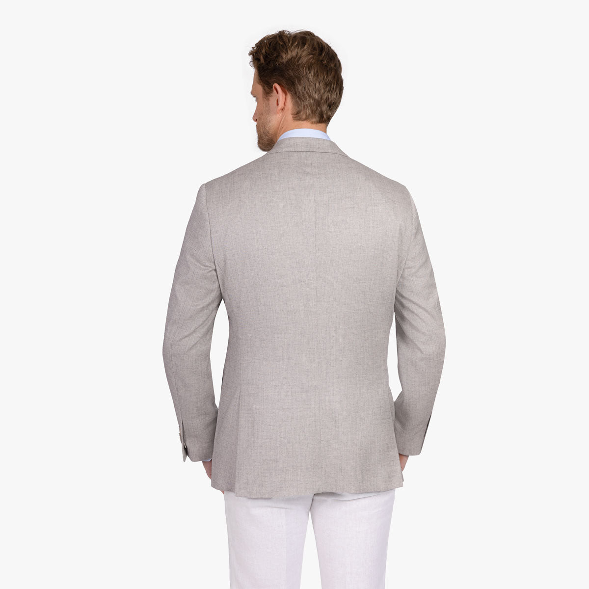 Sakko Prato in graubeige mit Leinenoptik hellgrau Bild 2