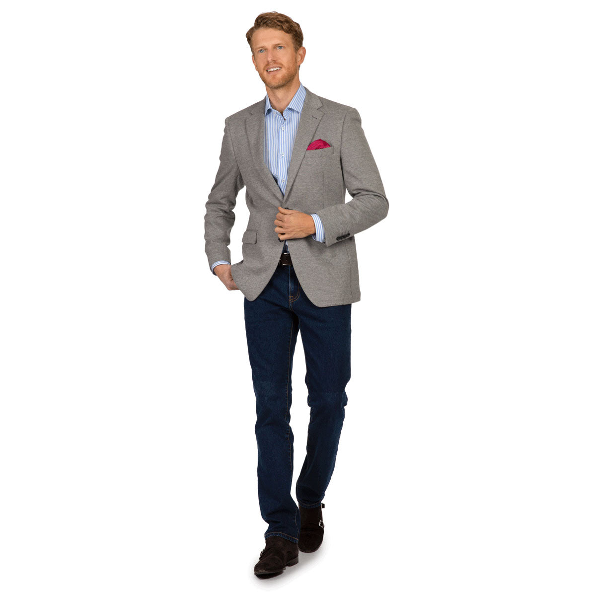 Sakko Prato aus Baumwolle, grau meliert grau Bild 6