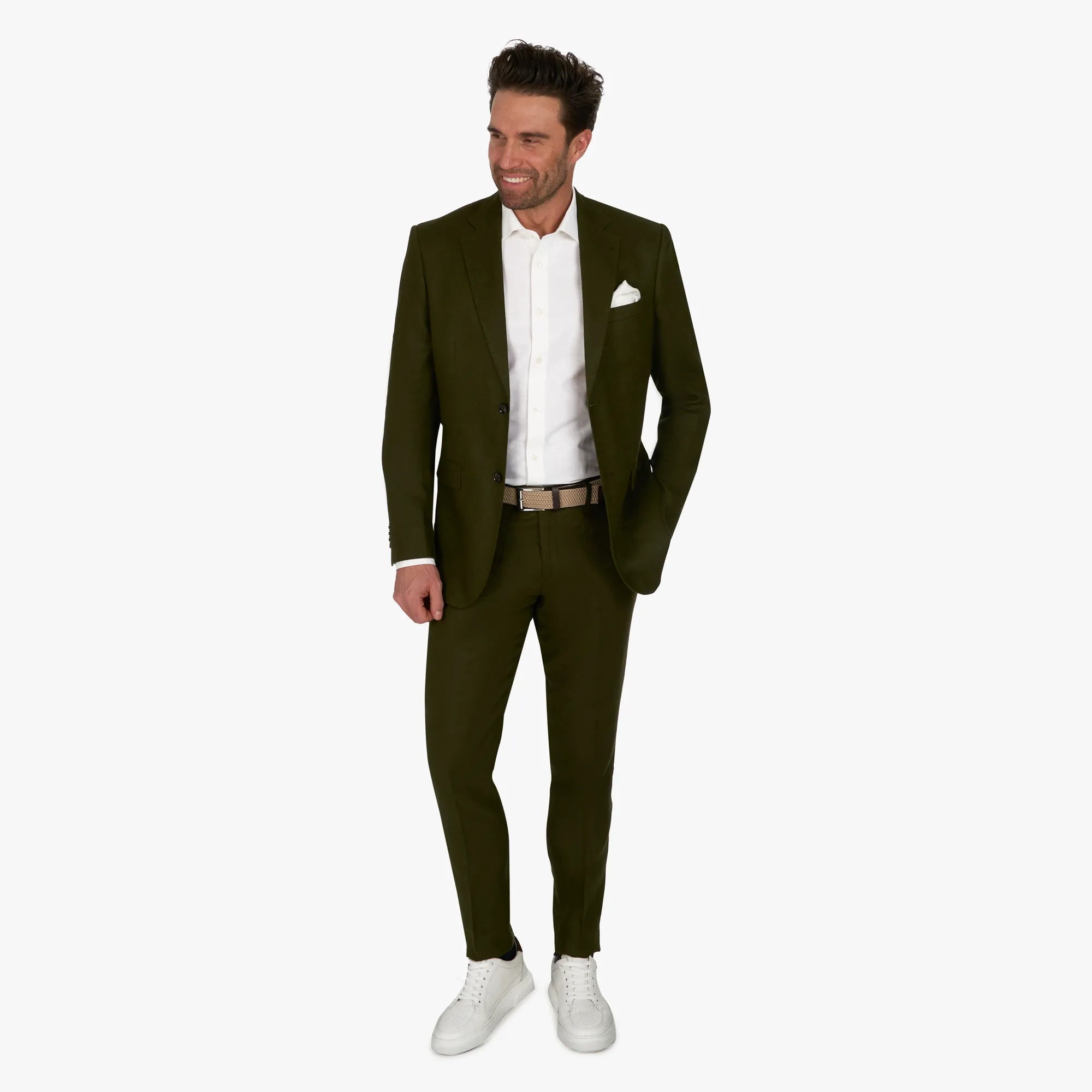 Anzug Prato mit R-Bund in Dunkelgrün dkl. grün Bild 1