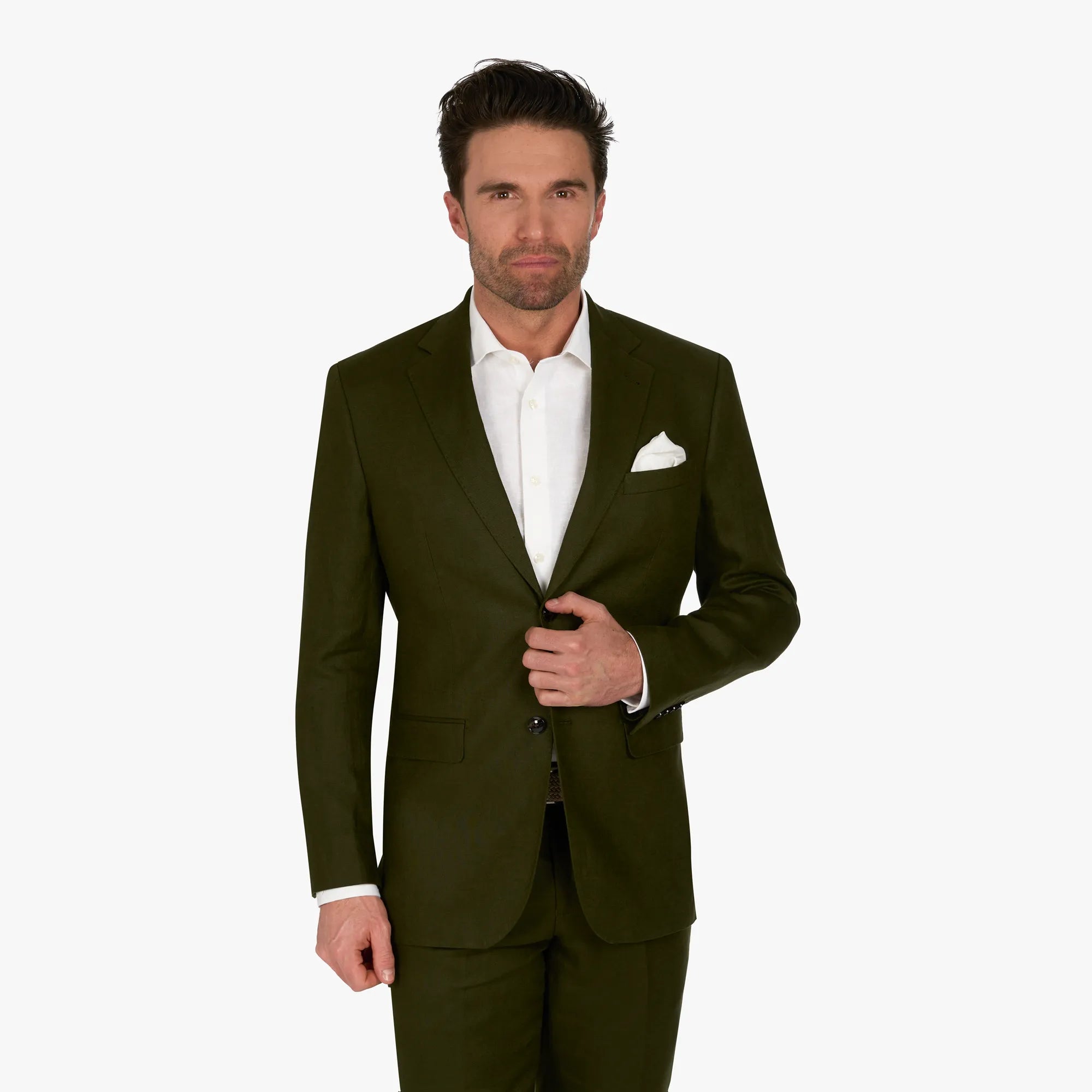 Anzug Prato mit R-Bund in Dunkelgrün dkl. grün Bild 9