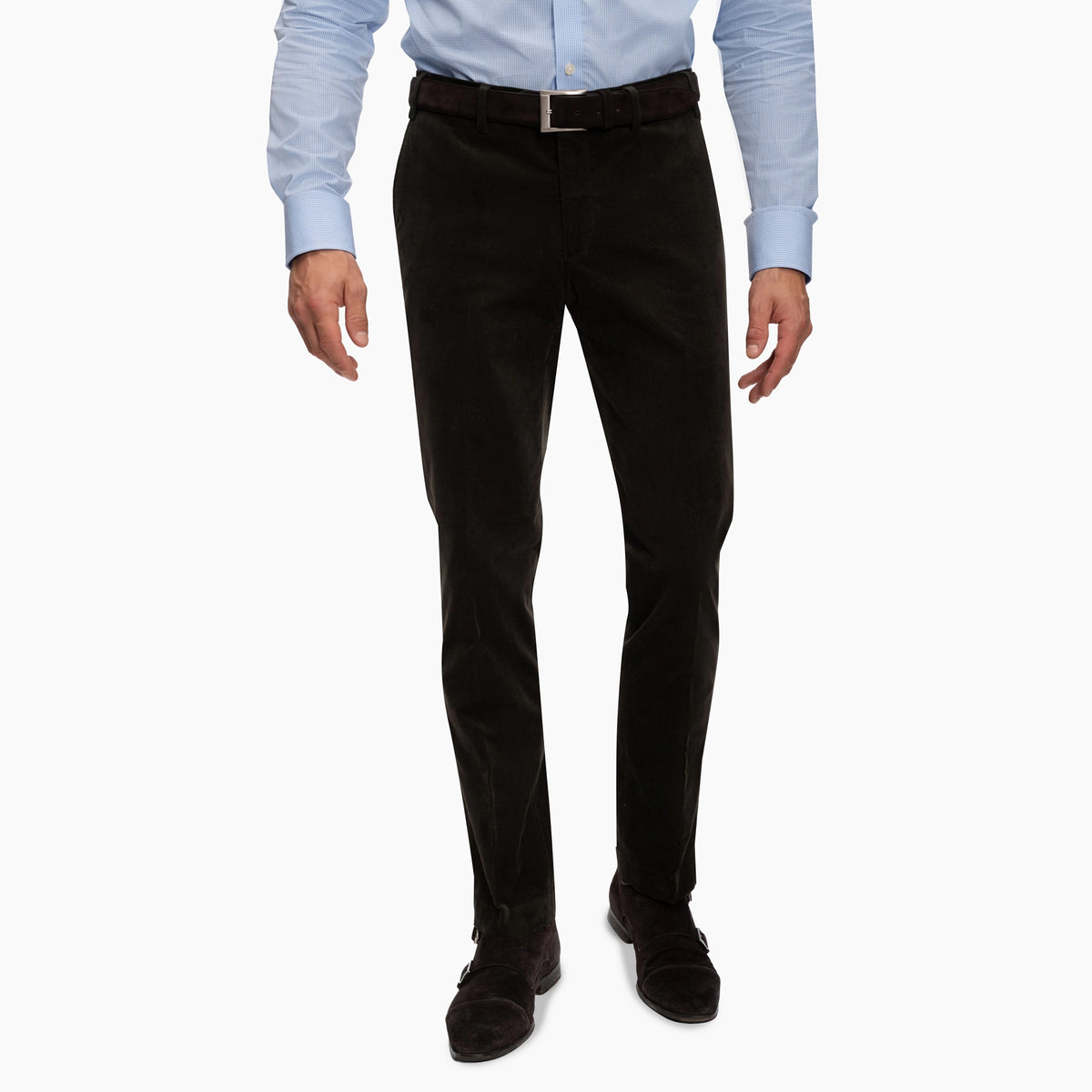 Baukastenhose Siena aus Feincord in Olivgrün dkl. grün Bild 1