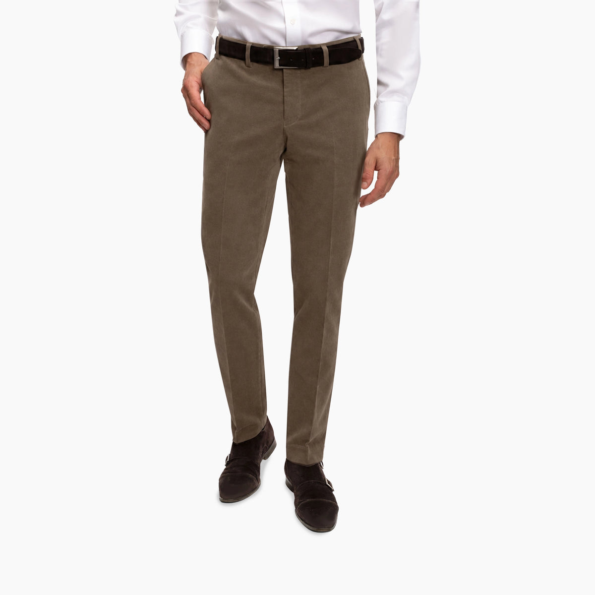 Baukastenhose Siena aus Feincord in Taupe taupe Bild 1