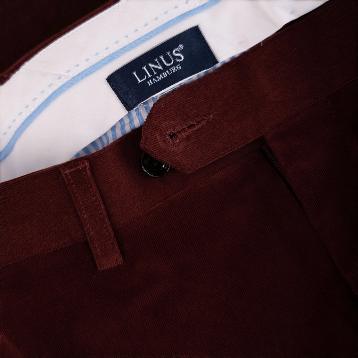 Baukastenhose Siena aus Feincord in Dunkelrot dkl. rot Bild 3