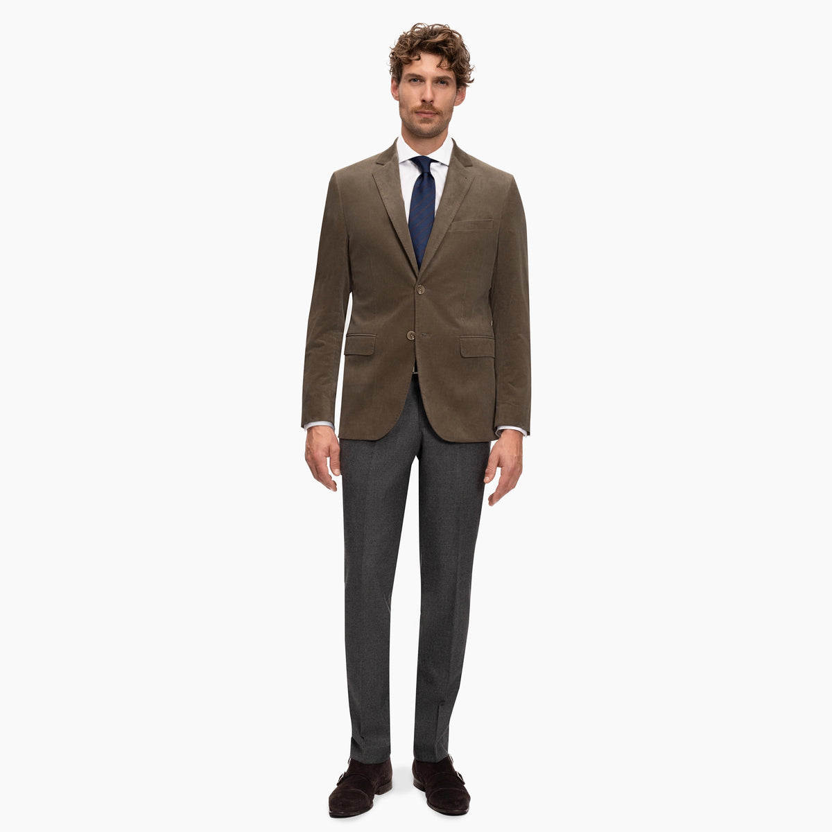 Baukastensakko Genf aus Feincord in Taupe taupe Bild 8