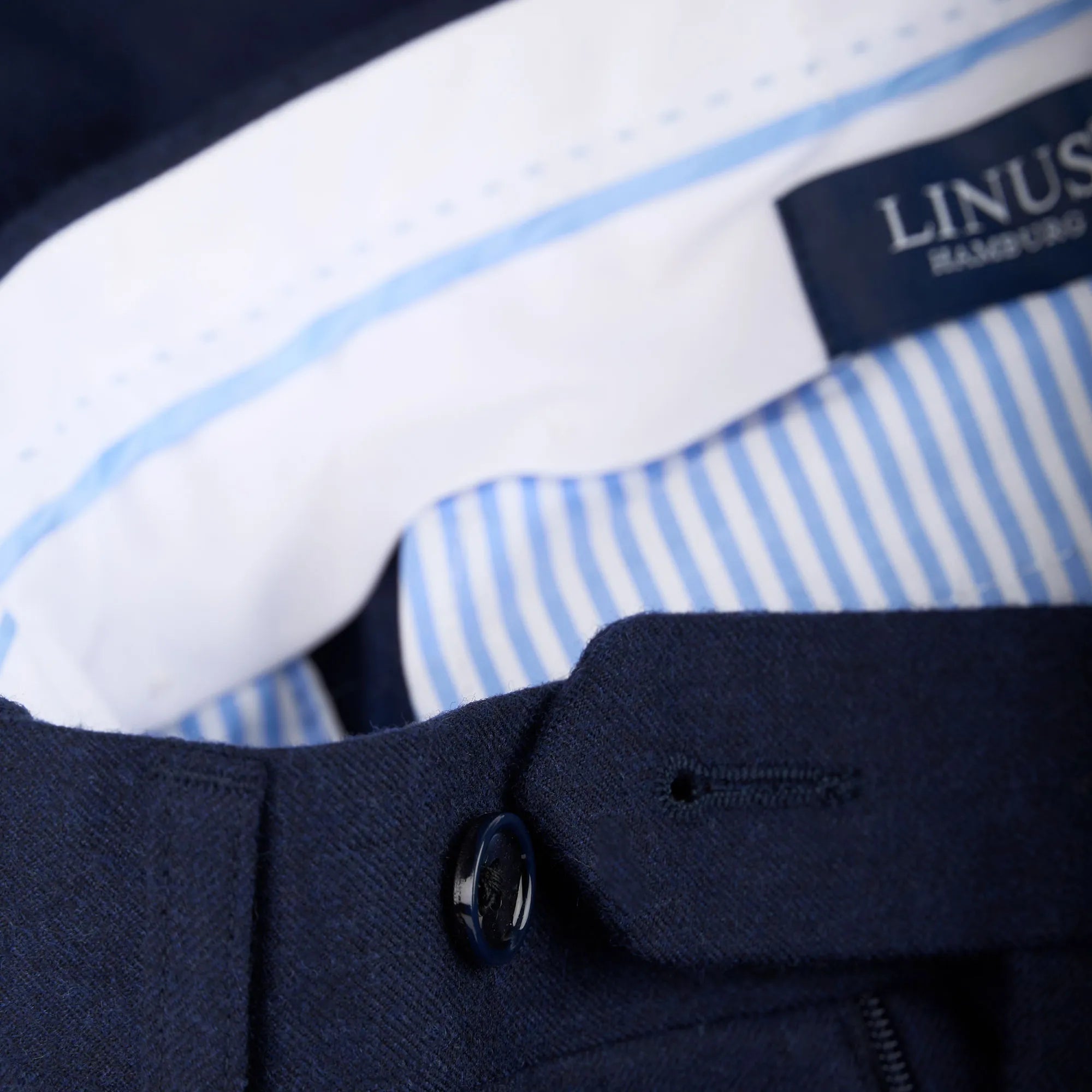 Baukastenhose Rome in Dunkelblau aus Super 100`s Schurwolle dkl. blau Bild 3