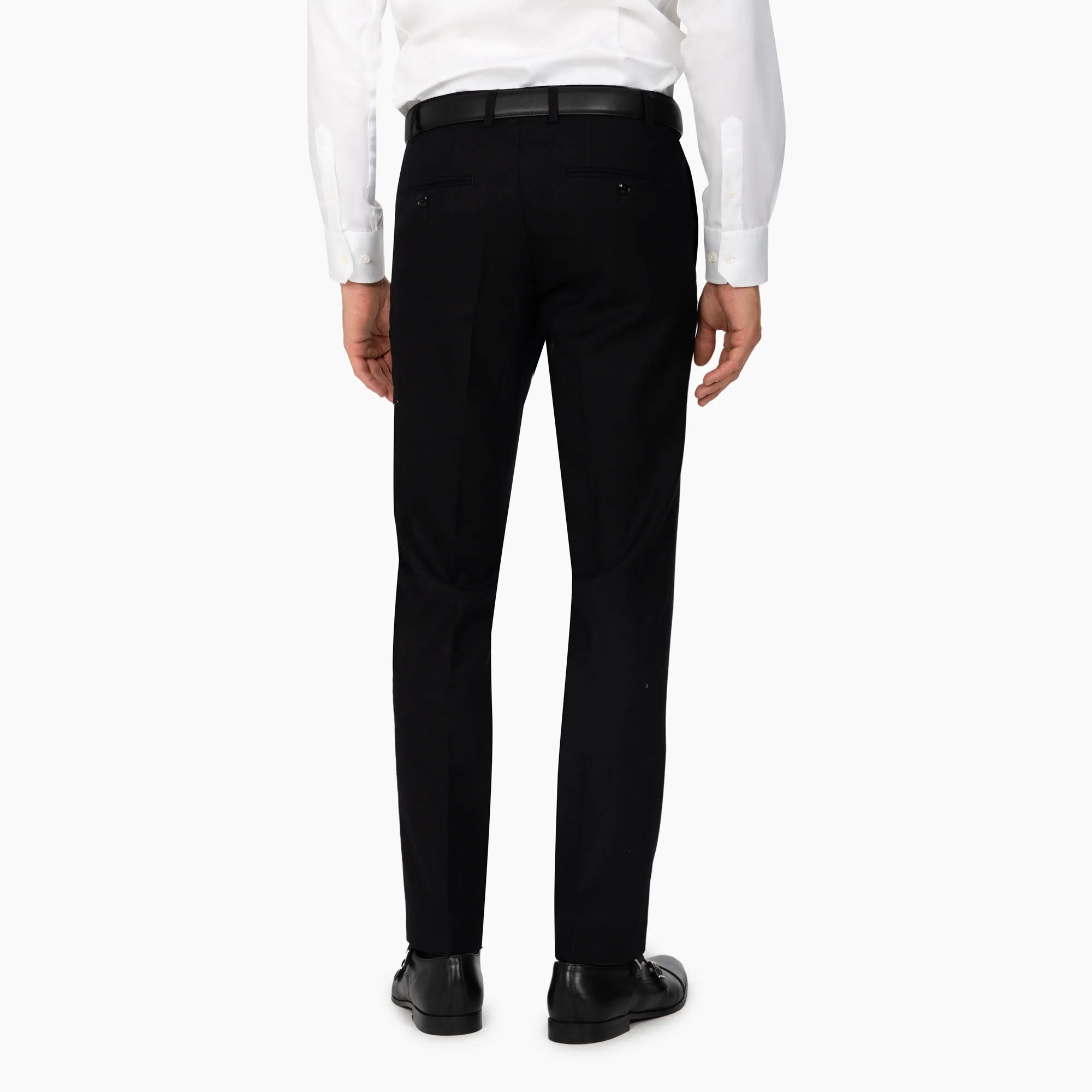 Baukastenhose Siena in Schwarz aus Super 100`s Schurwolle schwarz Bild 2