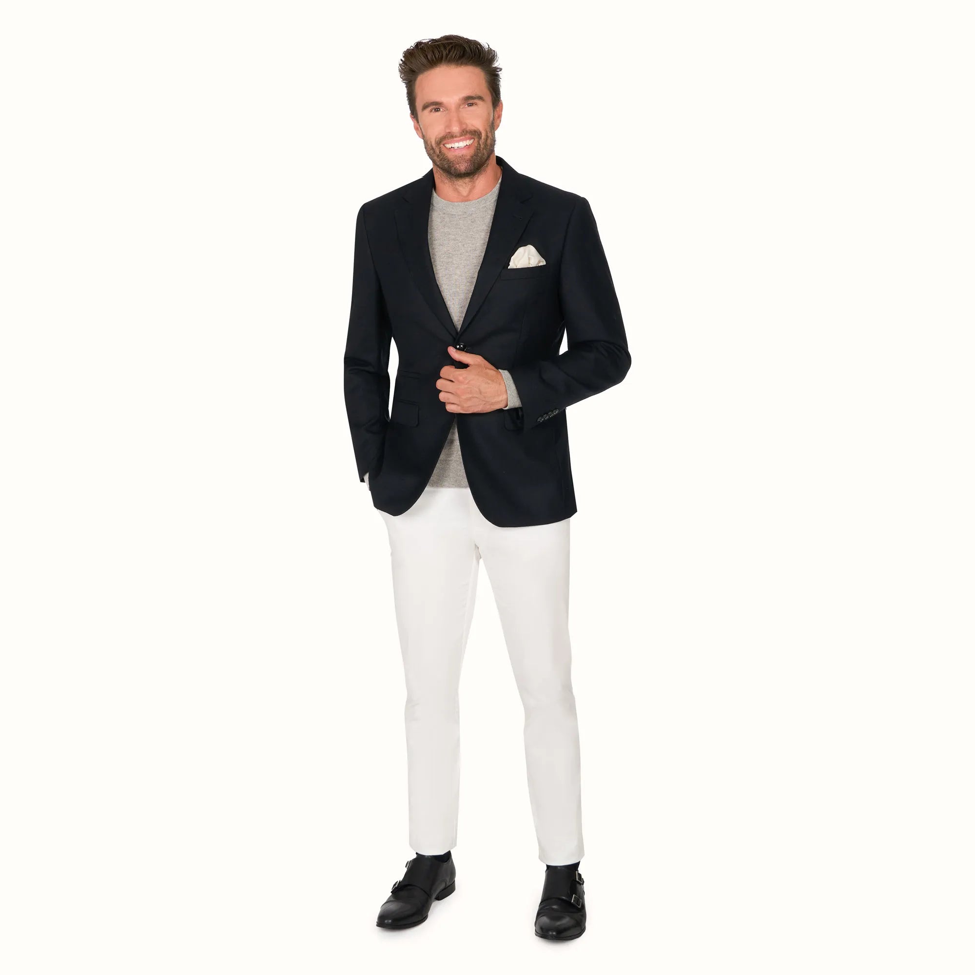 Baukastensakko Pesaro in Schwarz aus Super 100`s Schurwolle schwarz Bild 8