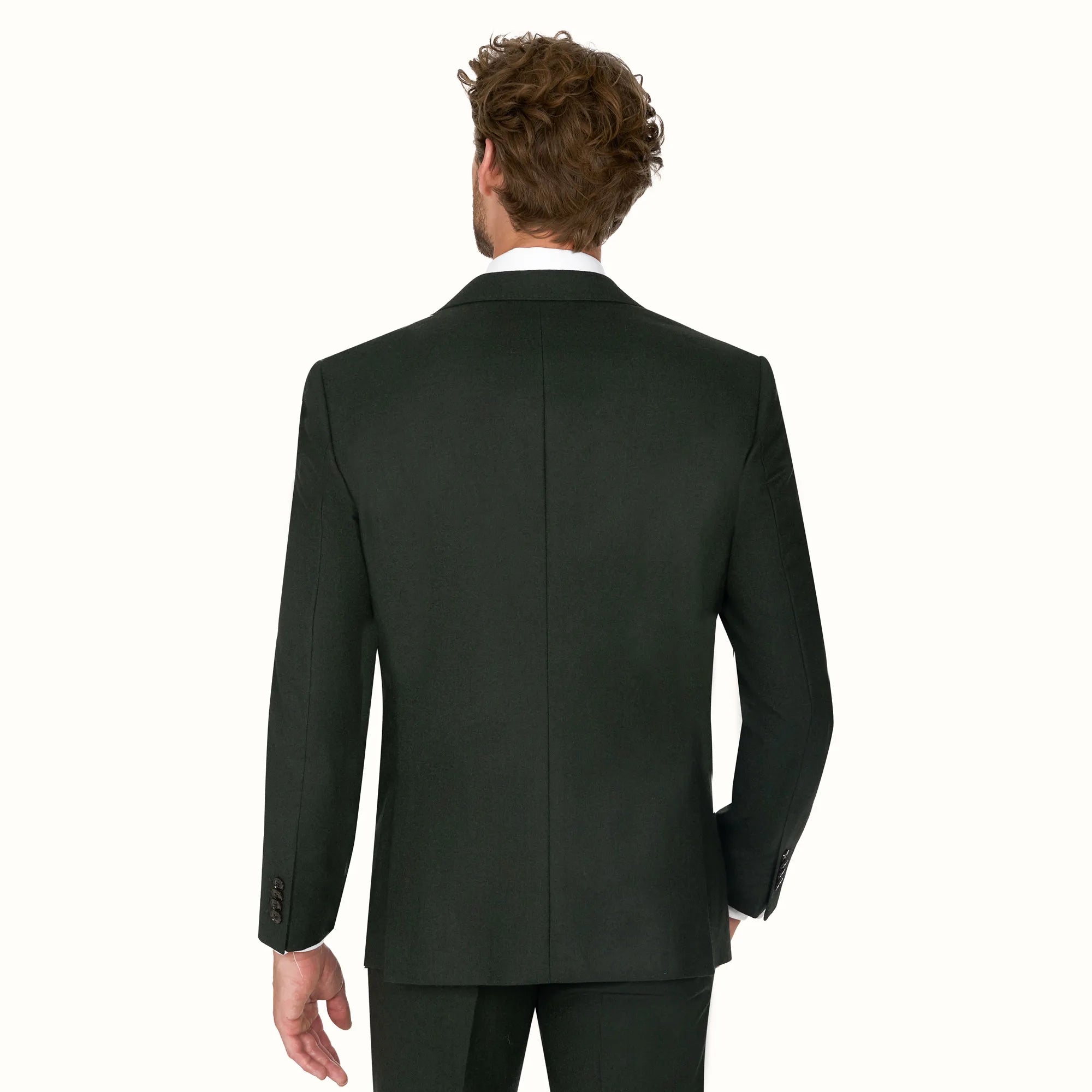 Baukastensakko Pesaro in Dunkelgrün aus Super 100`s Schurwolle dkl. grün Bild 2