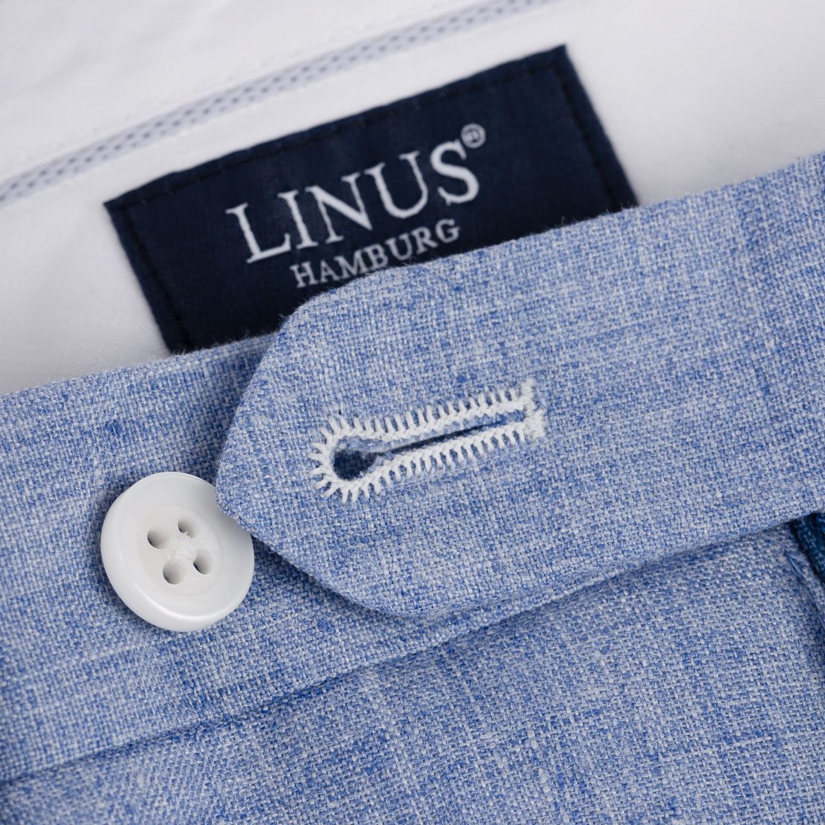 Baukastenhose Rome aus Leinen in hellblau hellblau Bild 3