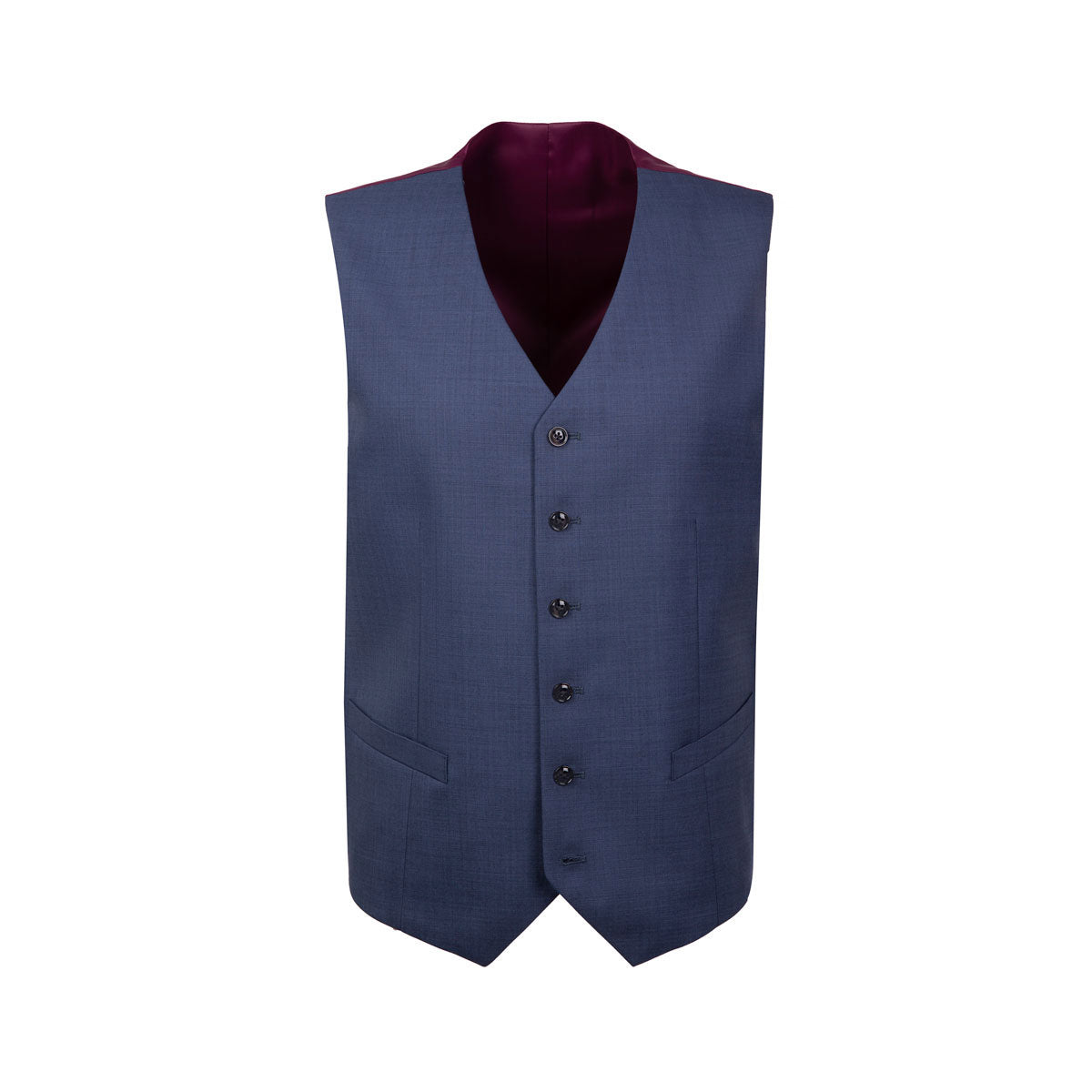 Slim Fit Baukastenweste in Blau meliert blau/gemustert Bild 6
