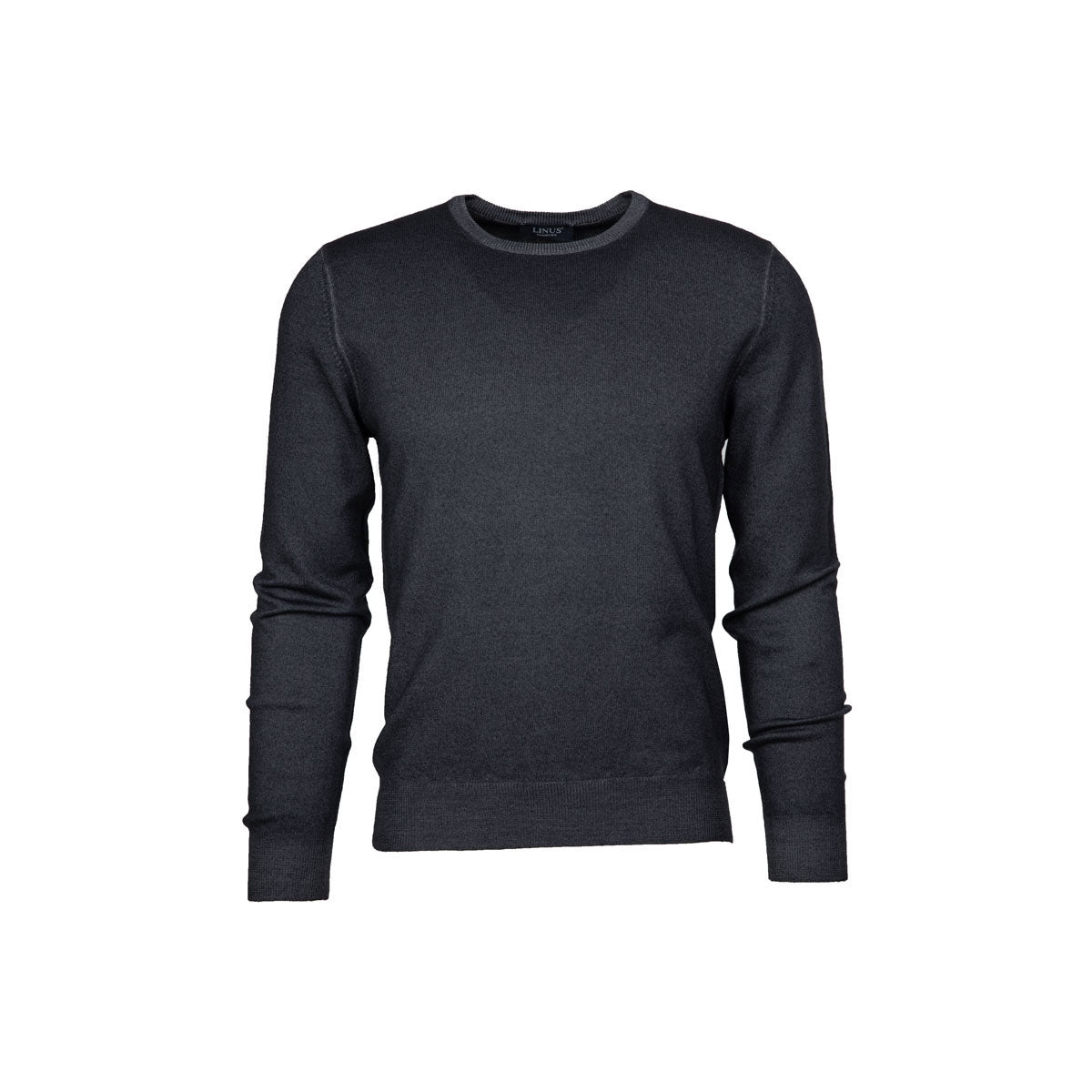 Rundhalspullover aus Merino-Feinstrick in vintage dunkelblau blaugrau - 989 Bild 4