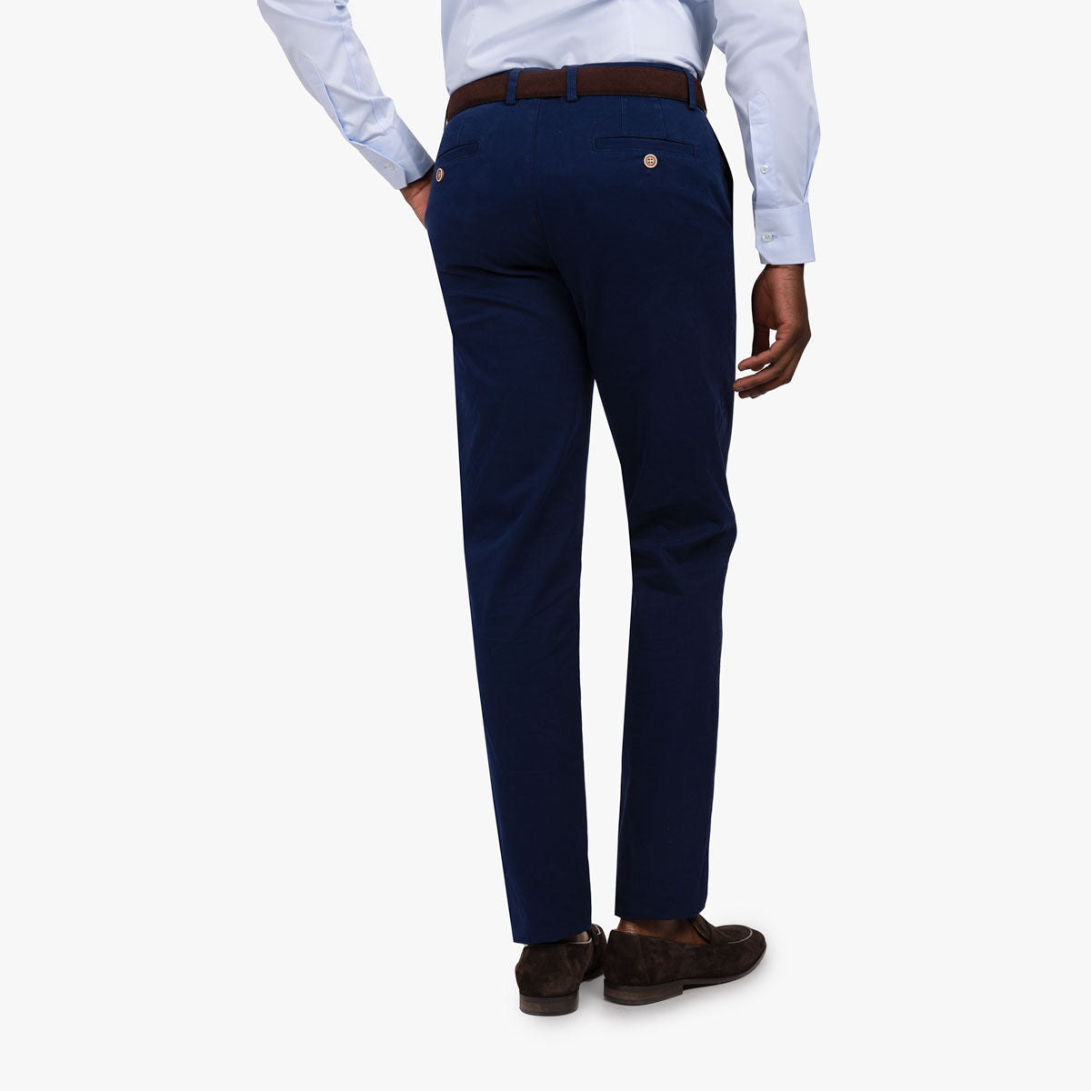 Chinohose aus Baumwolle/Elasthan in blau blue Bild 3