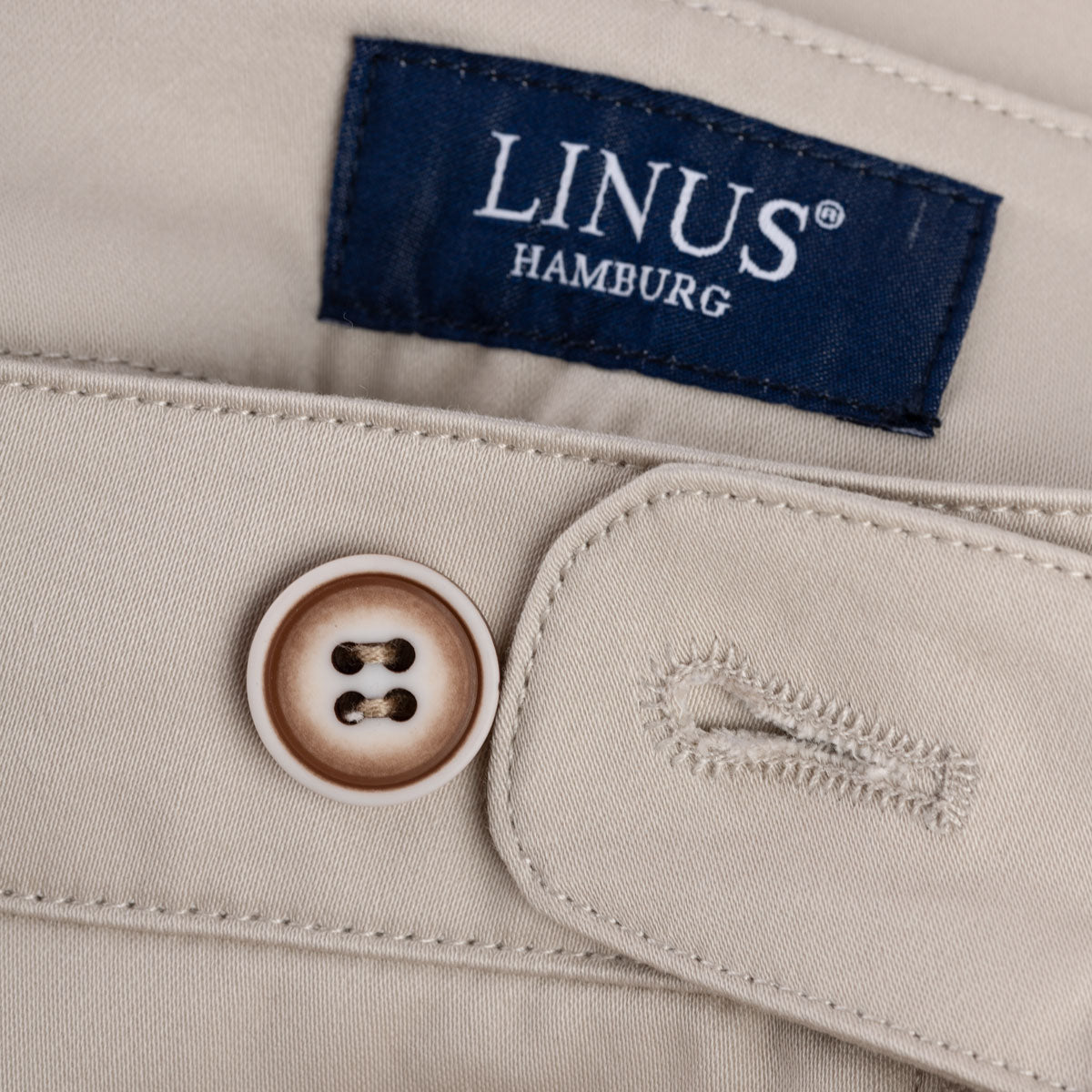 Chino aus Baumwolle und Elasthan in hellbeige beige Bild 3