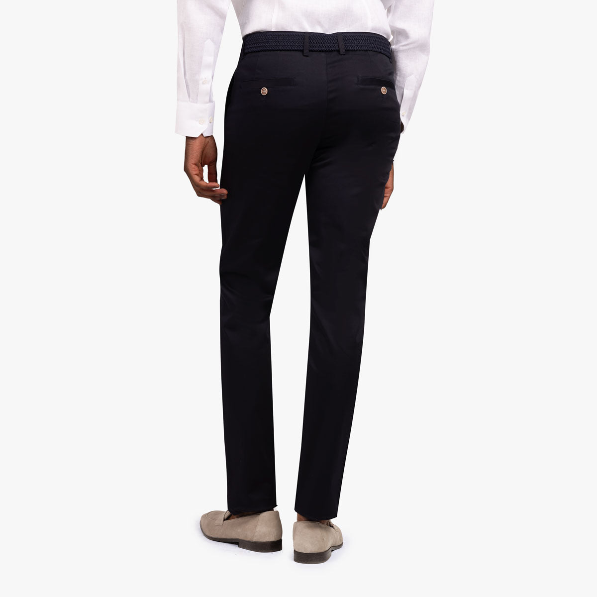 Chino aus Baumwolle und Elasthan in dunkelblau dkl. blau Bild 2