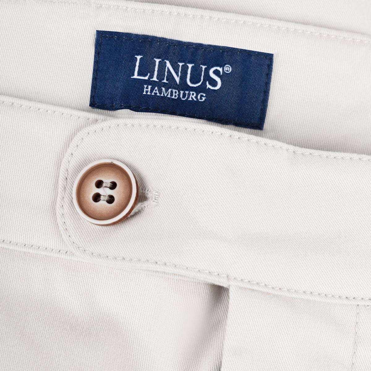 Chinohose aus Baumwolle & Elasthan in hellgrau light beige Bild 5