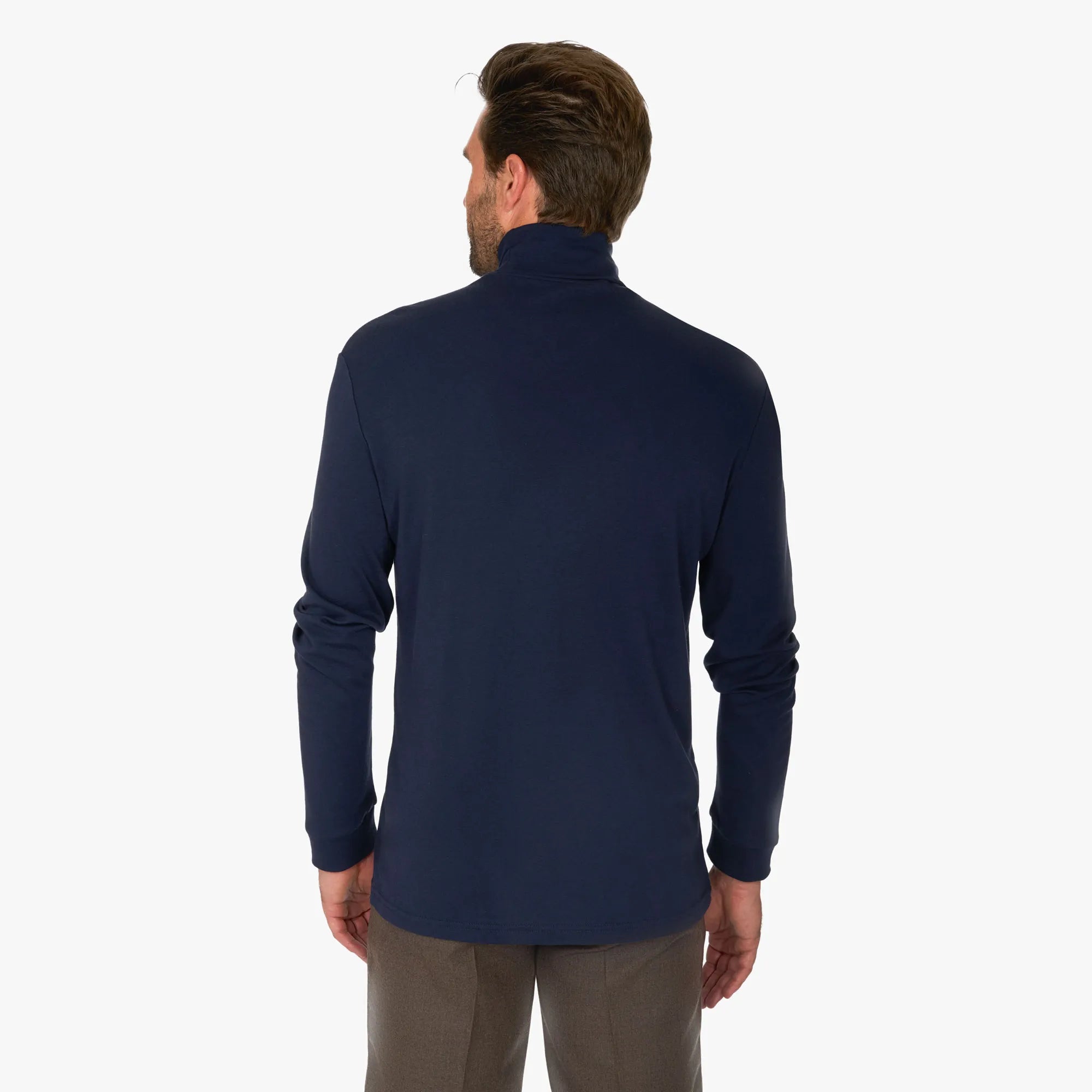 Langarm-Rollkragenshirt in Dunkelblau dkl. blau Bild 2