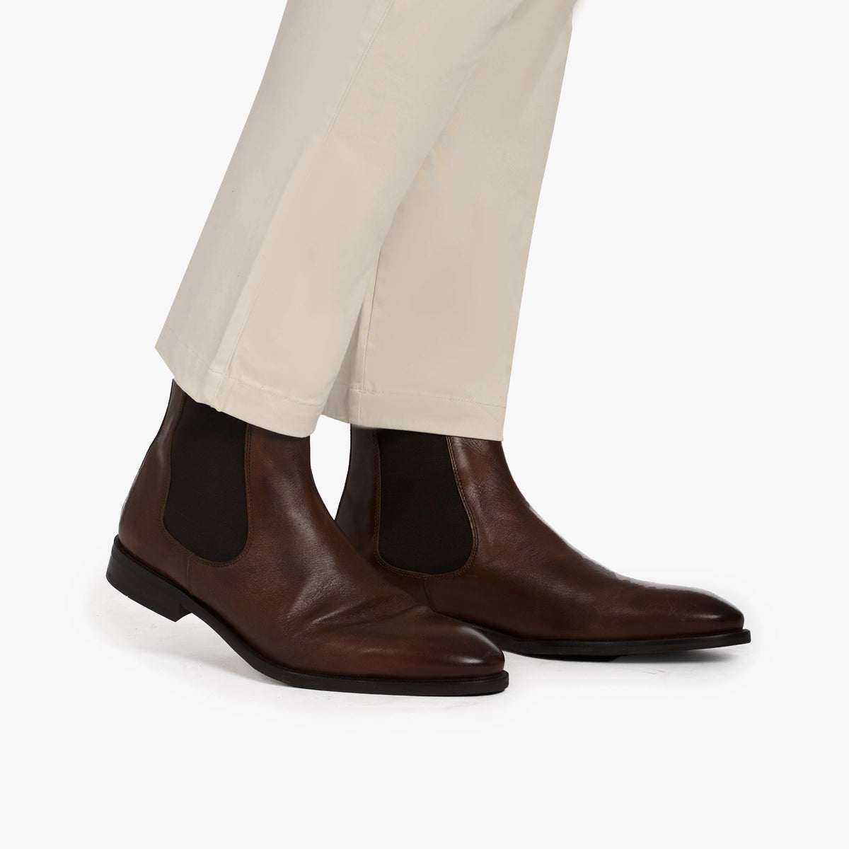 Chelsea Boots aus Glattleder in Cognac cognac Bild 3