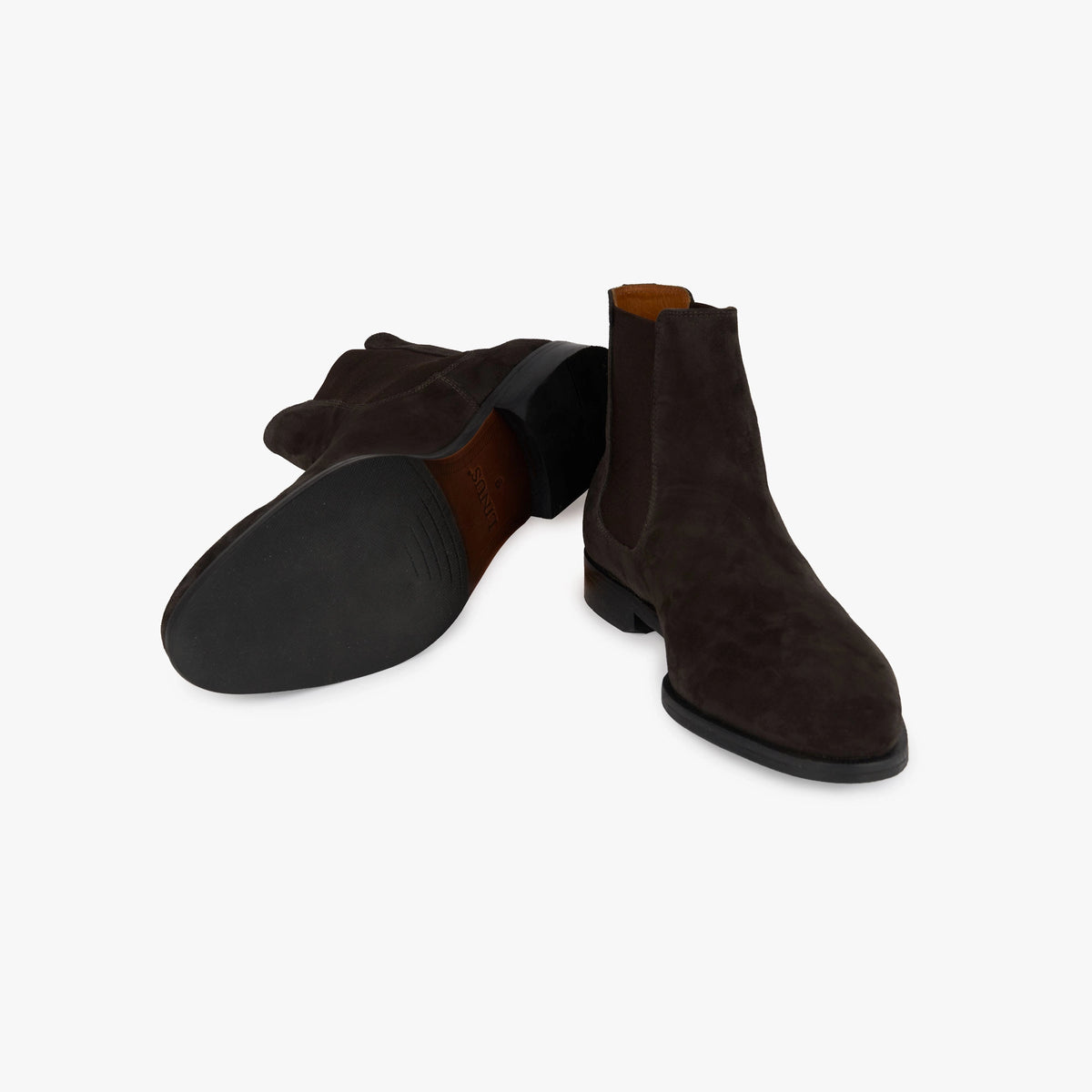 Chelsea Boots aus Veloursleder in Dunkelbraun dkl. braun Bild 2