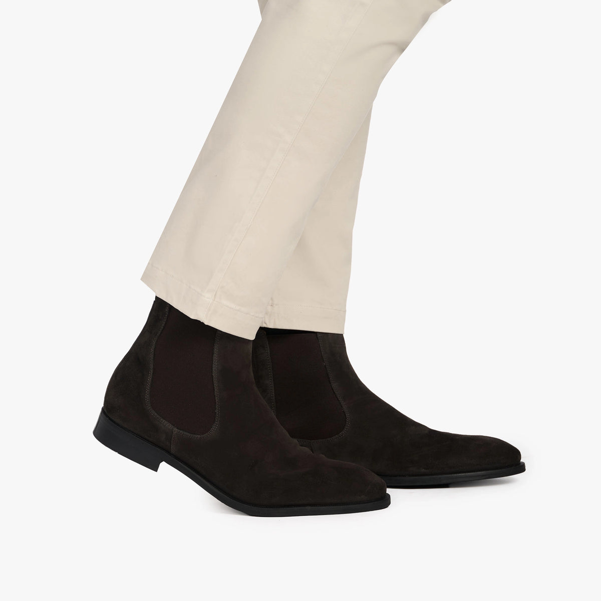 Chelsea Boots aus Veloursleder in Dunkelbraun dkl. braun Bild 3