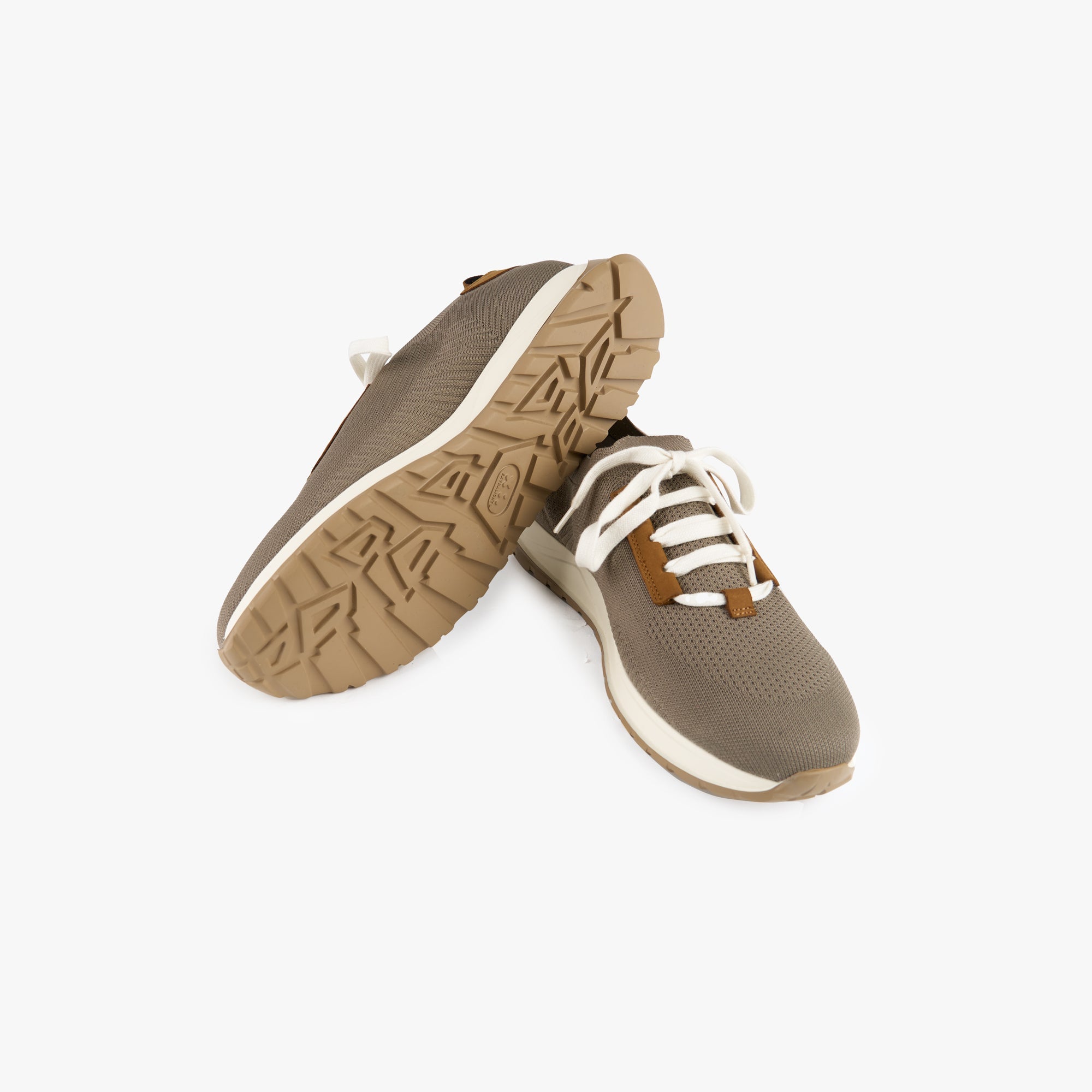 Geschnürter Strick Sneaker in Toupe taupe Bild 3