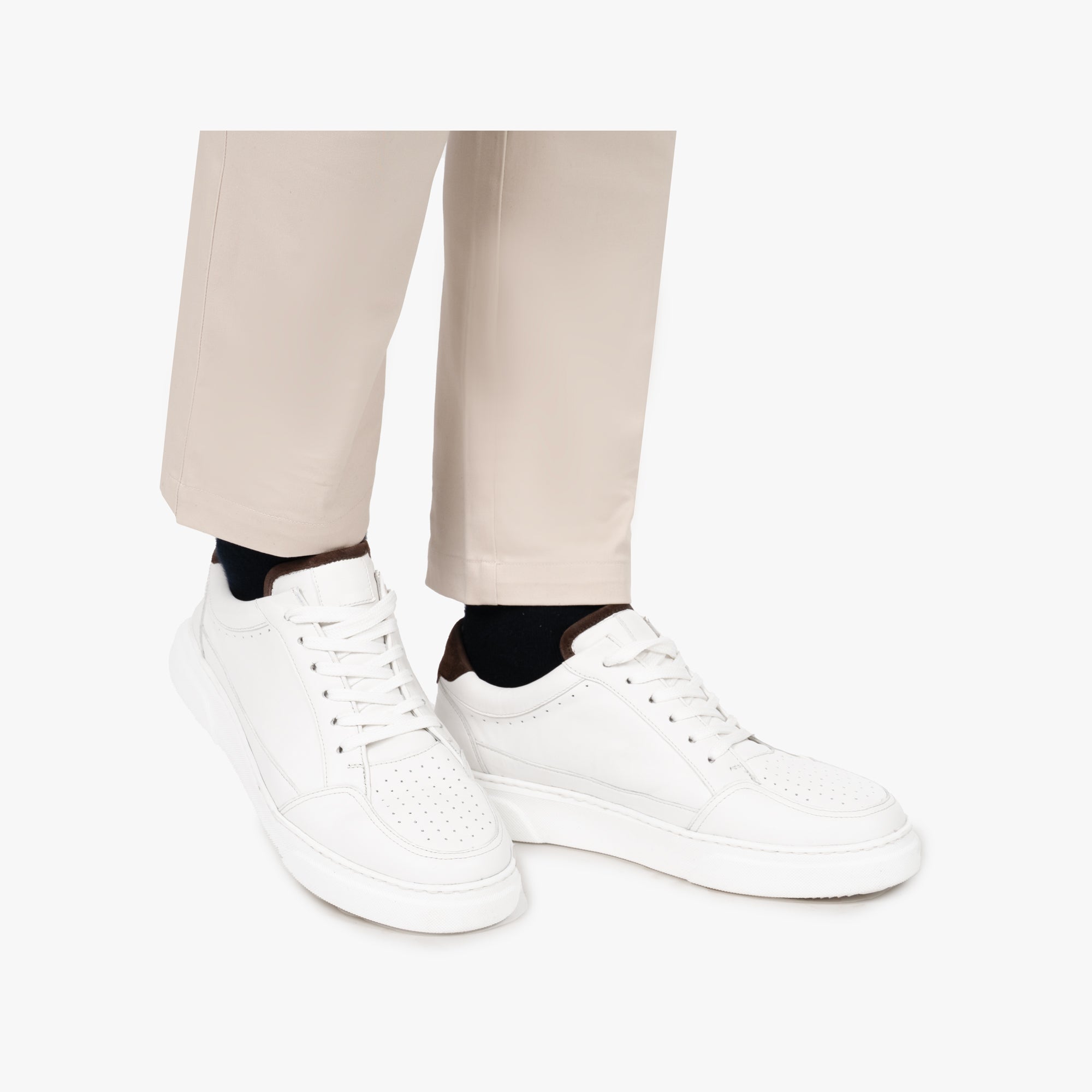 Sneaker aus Rindleder in Weiß weiß Bild 4