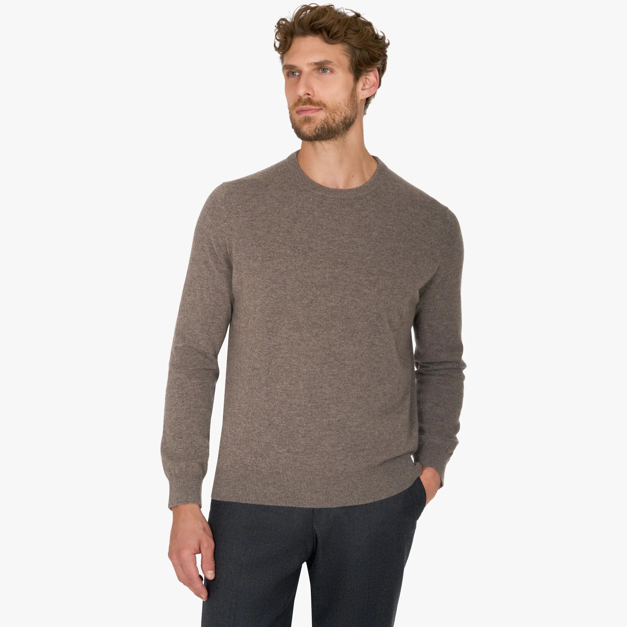 Kaschmirpullover in Hellbraun XA19010-Vapor Bild 1