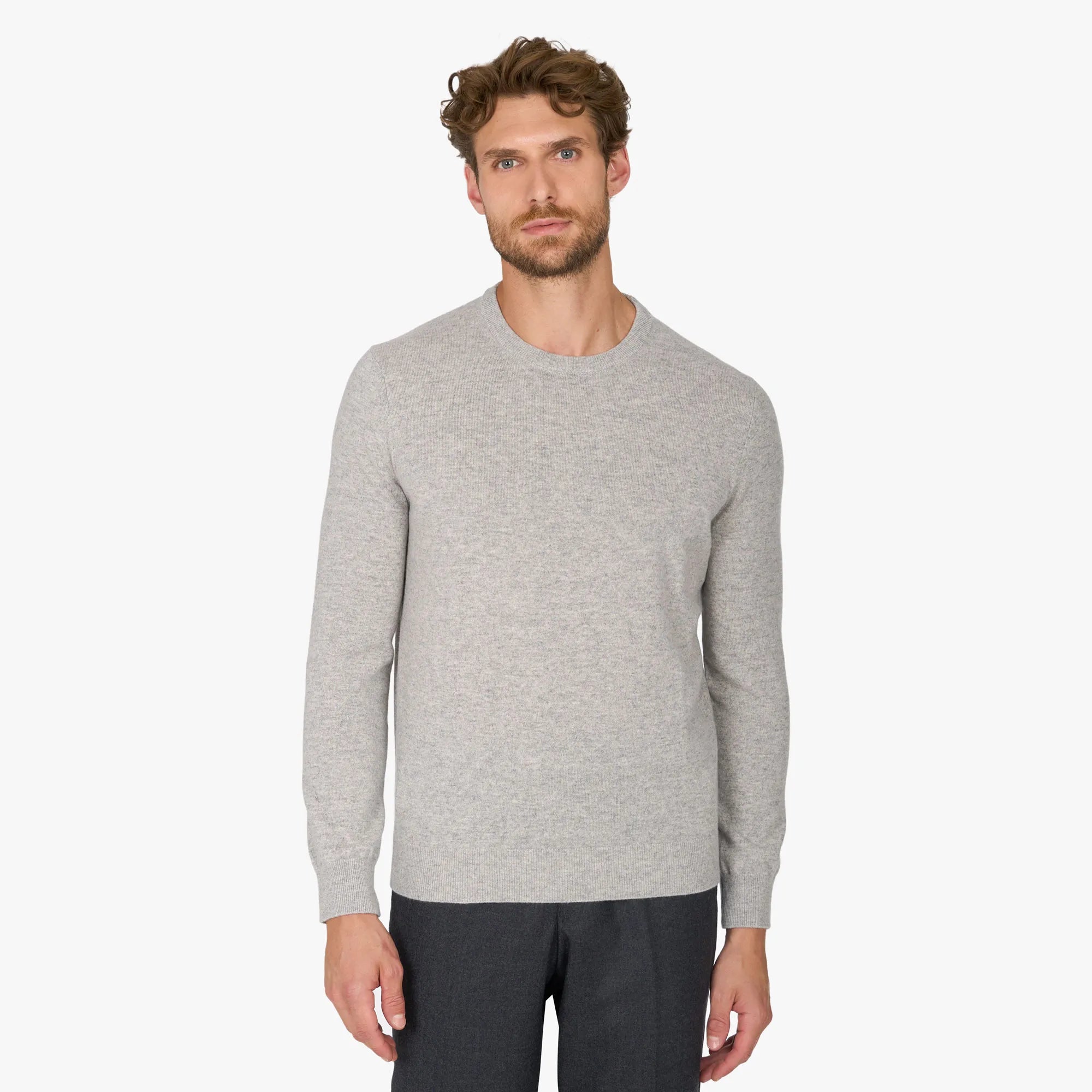 Kaschmirpullover in Hellgrau PE25113-Mist Bild 1