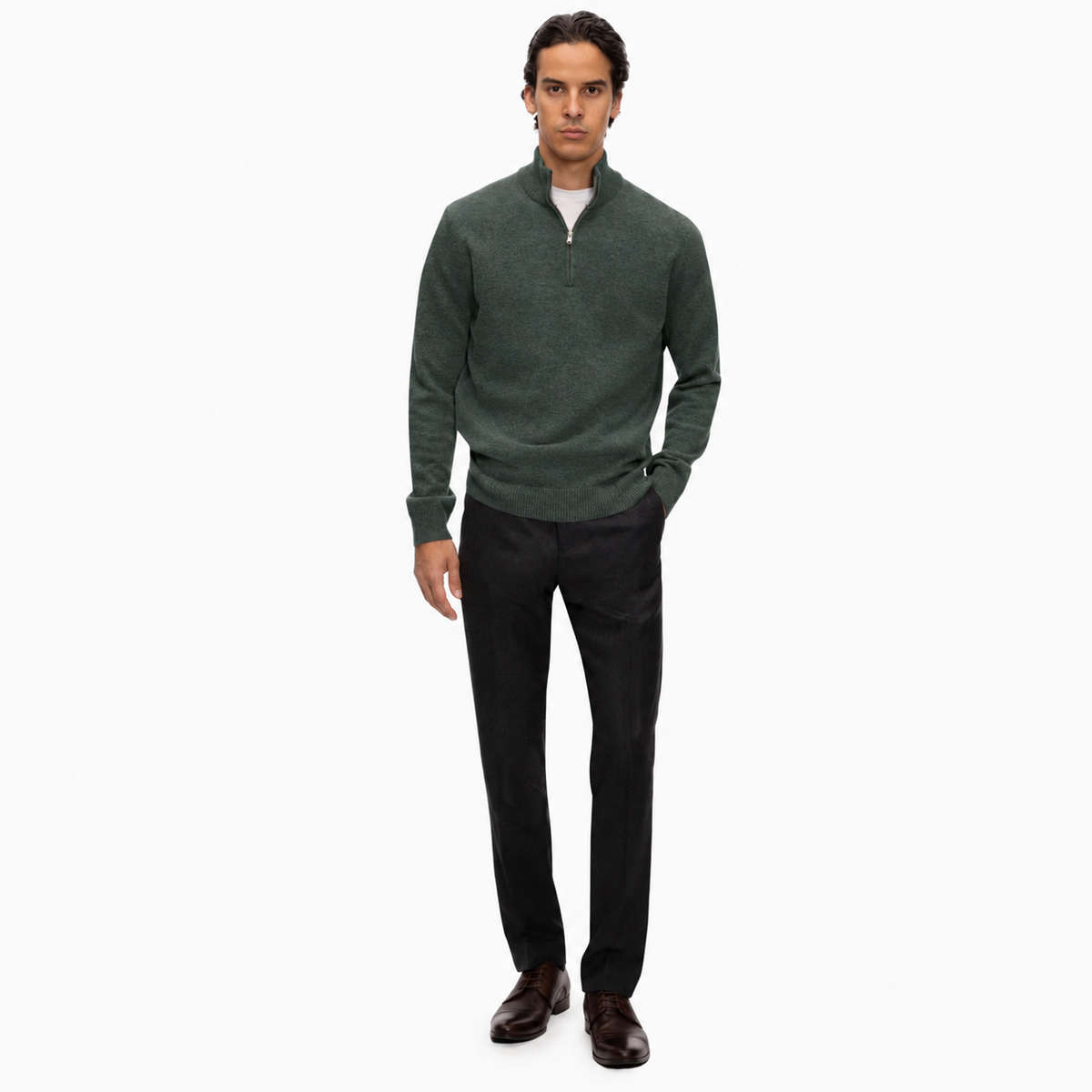 Kaschmirpullover Troya in Grün PE25086-Swamp Bild 5