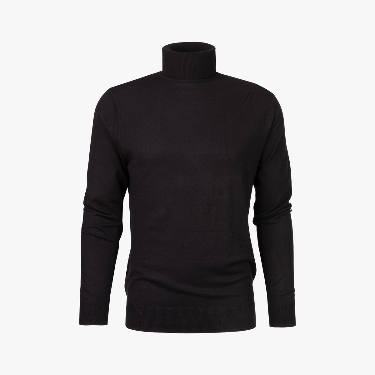 Rollkragenpullover aus Feinstrick in schwarz AF802 Bild 3