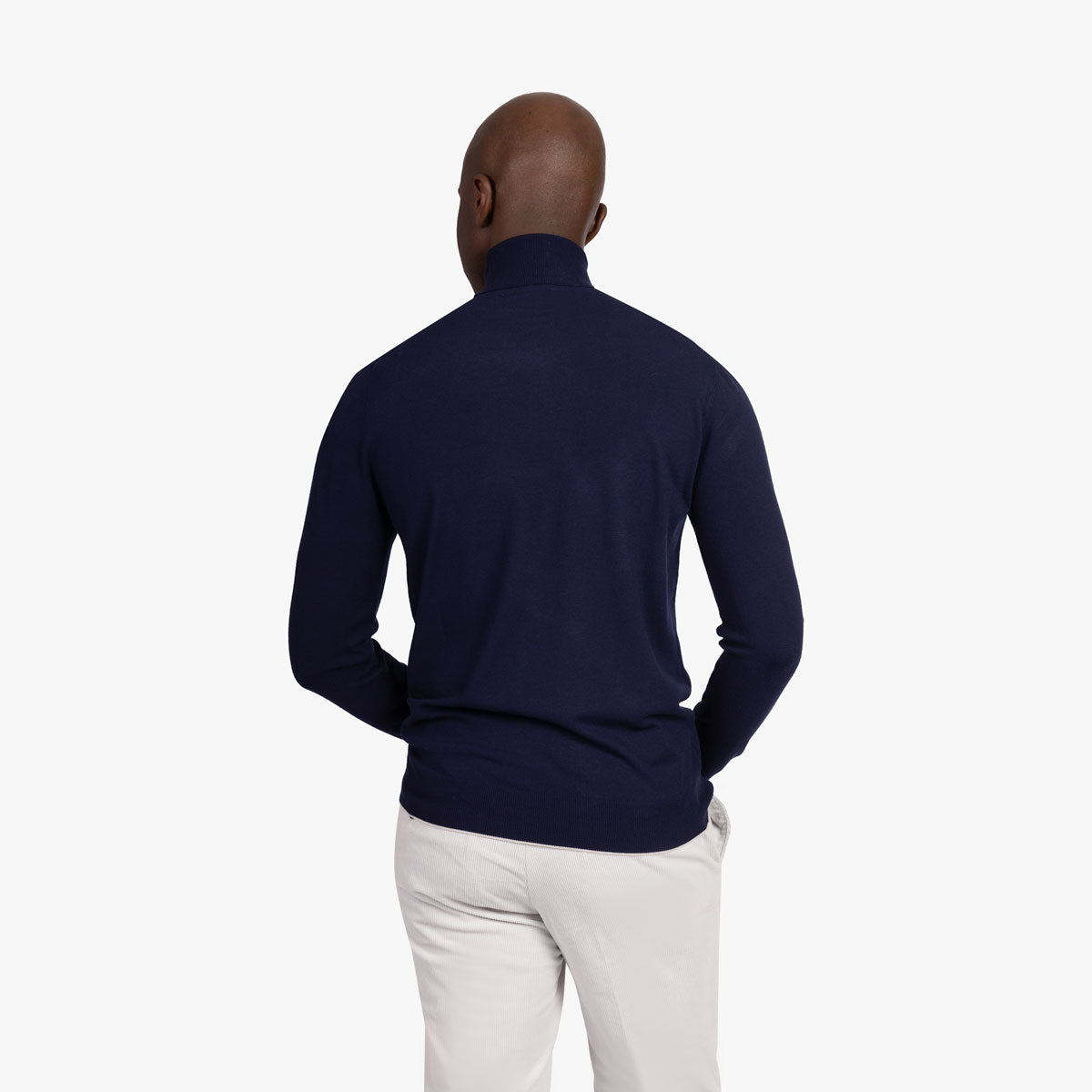 Rollkragenpullover in dunkelblau AF847 contrast AF840 Bild 2