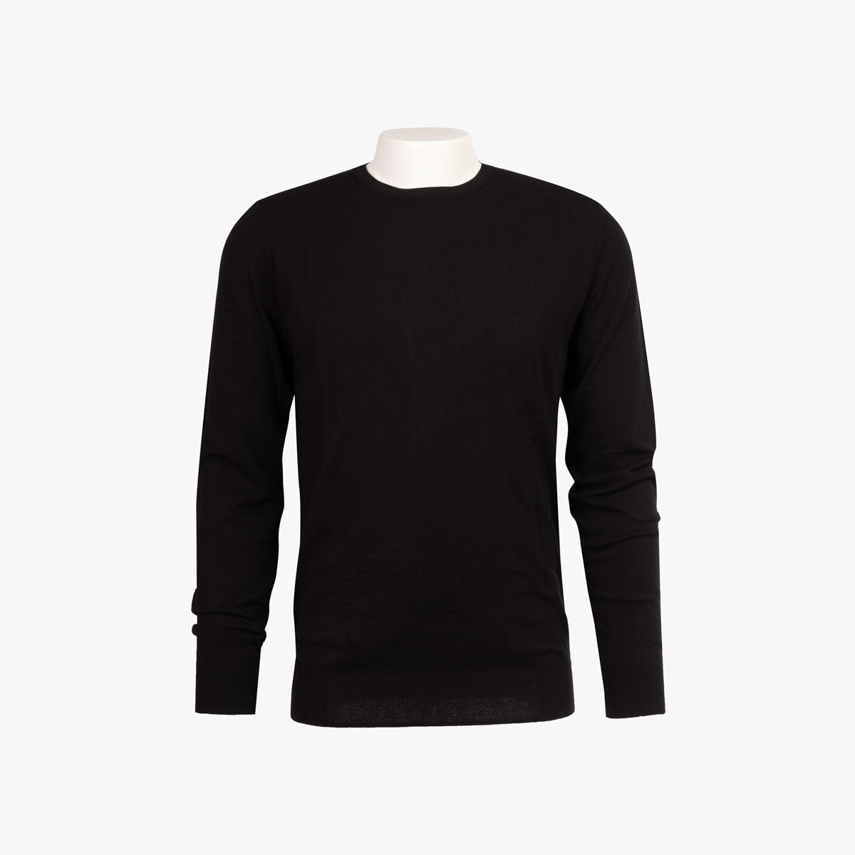 Schwarzer Rundhals Pullover AF802 Bild 3