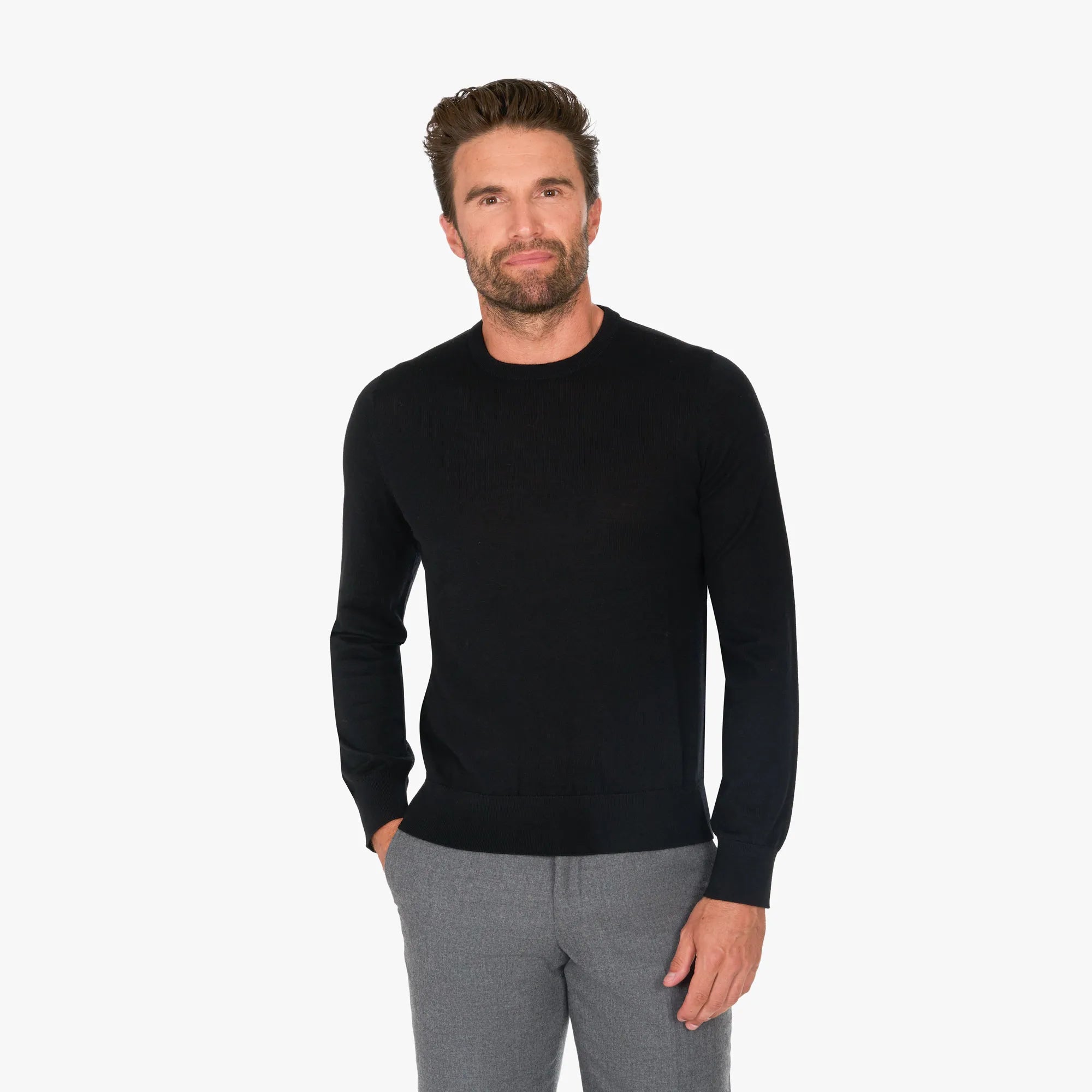 Pullover aus Schurwolle in Schwarz schwarz Bild 1