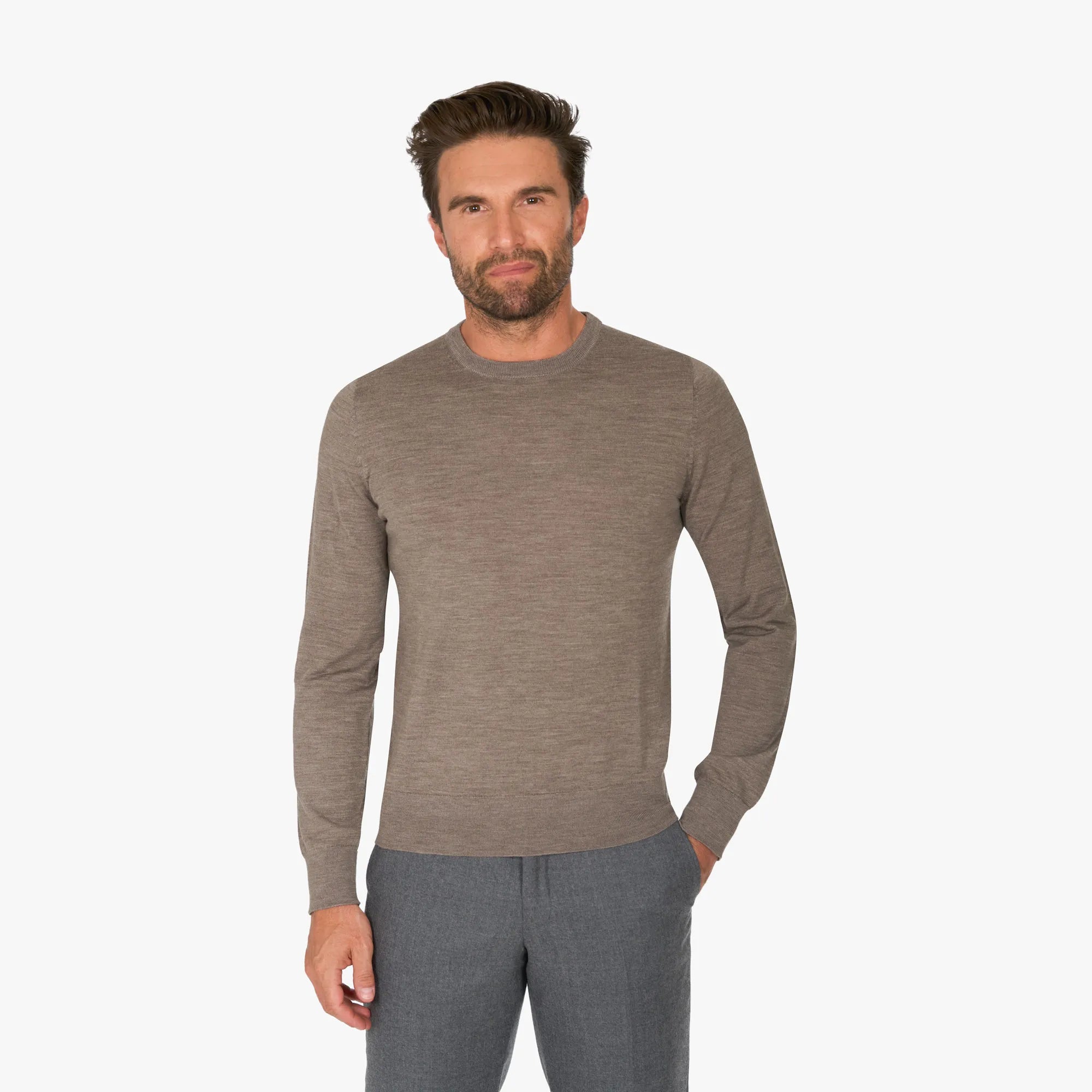 Pullover aus Schurwolle in Beige beige Bild 1