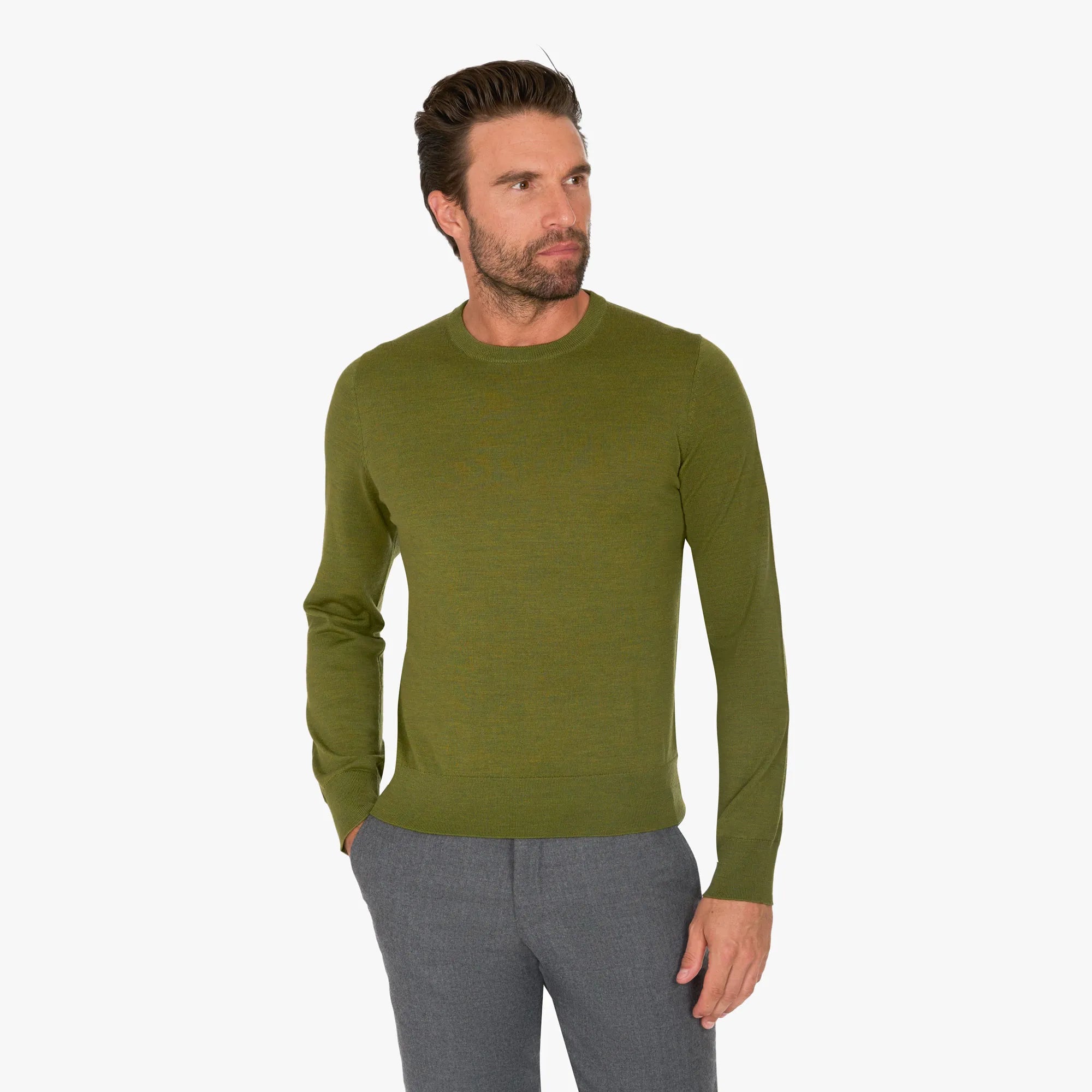 Pullover aus Schurwolle in Grün grün Bild 1