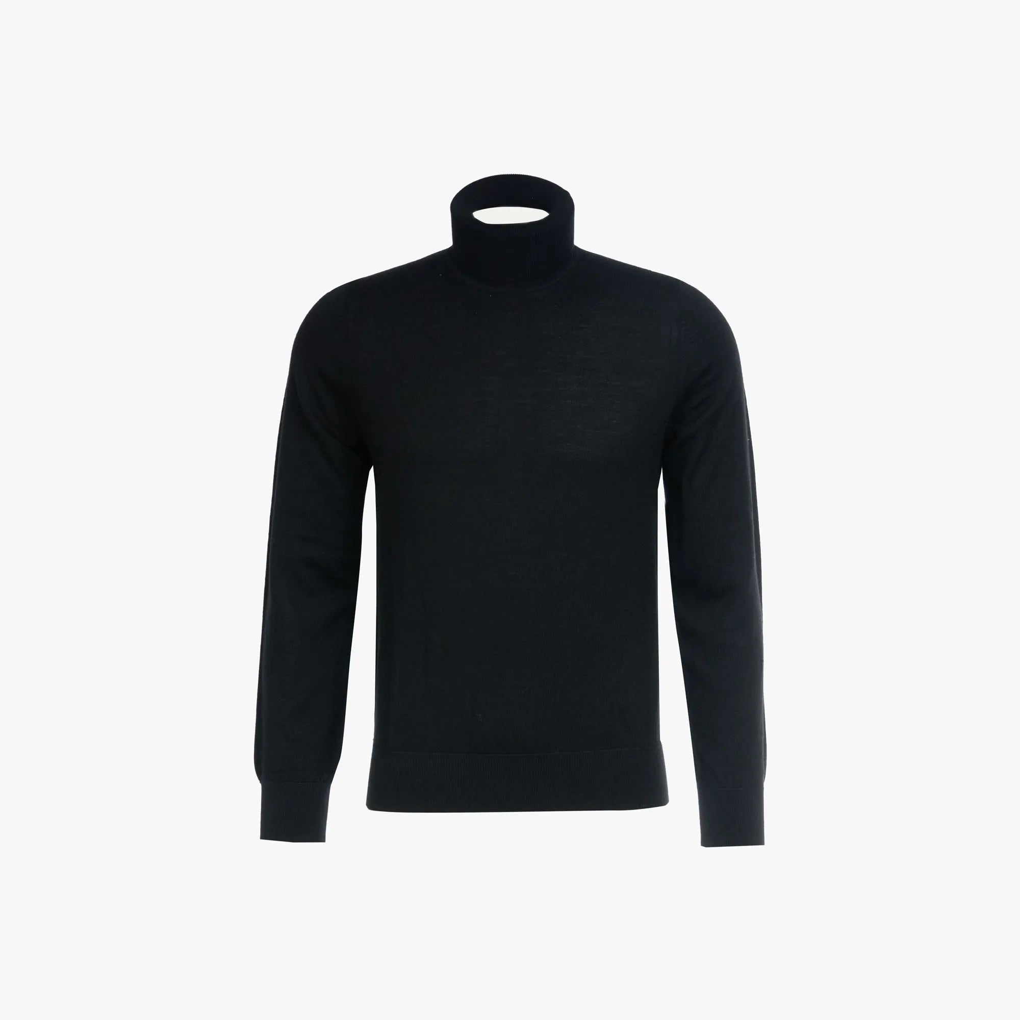 Rollkragenpullover aus Schurwolle in Schwarz schwarz Bild 4