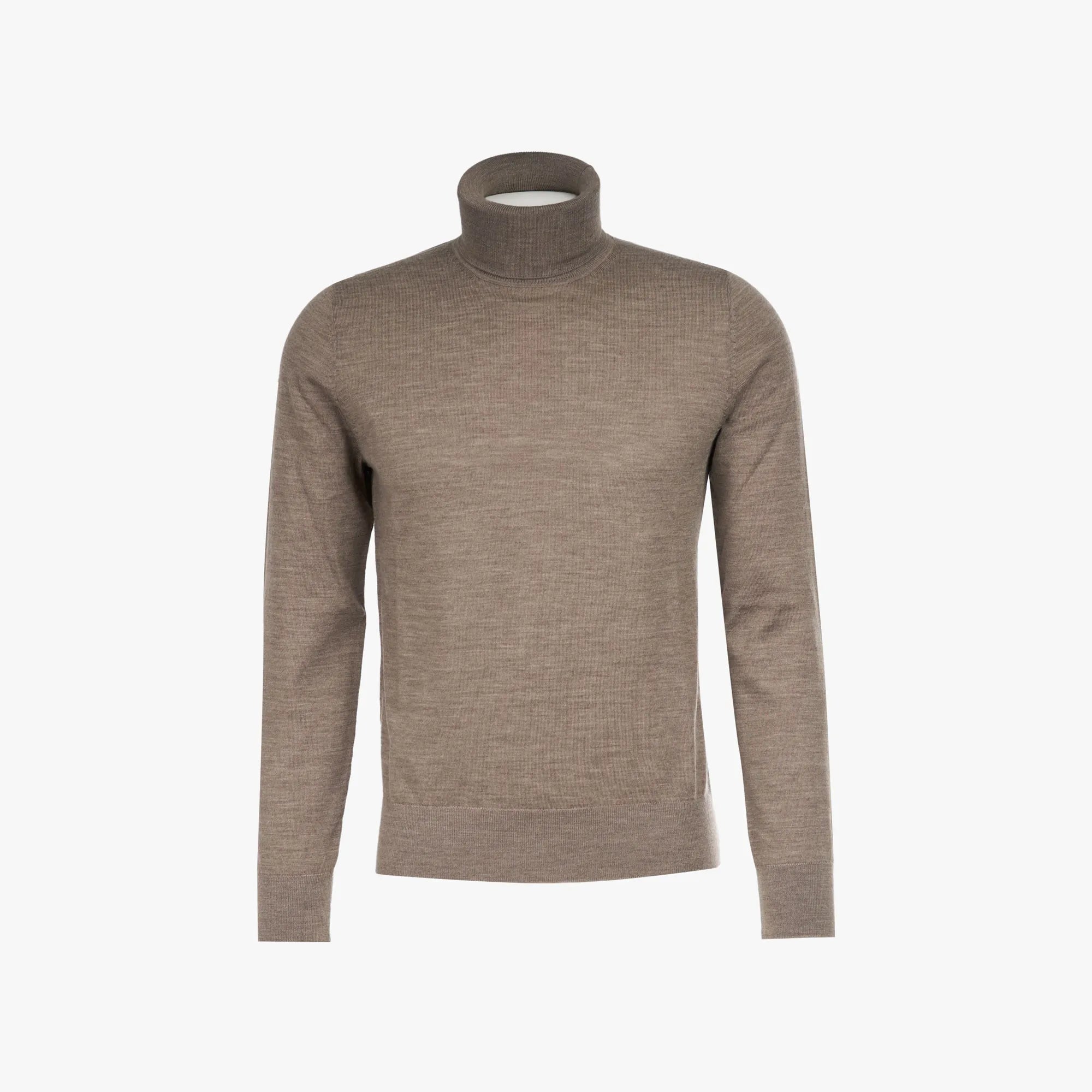 Rollkragenpullover aus Schurwolle in Beige beige Bild 3