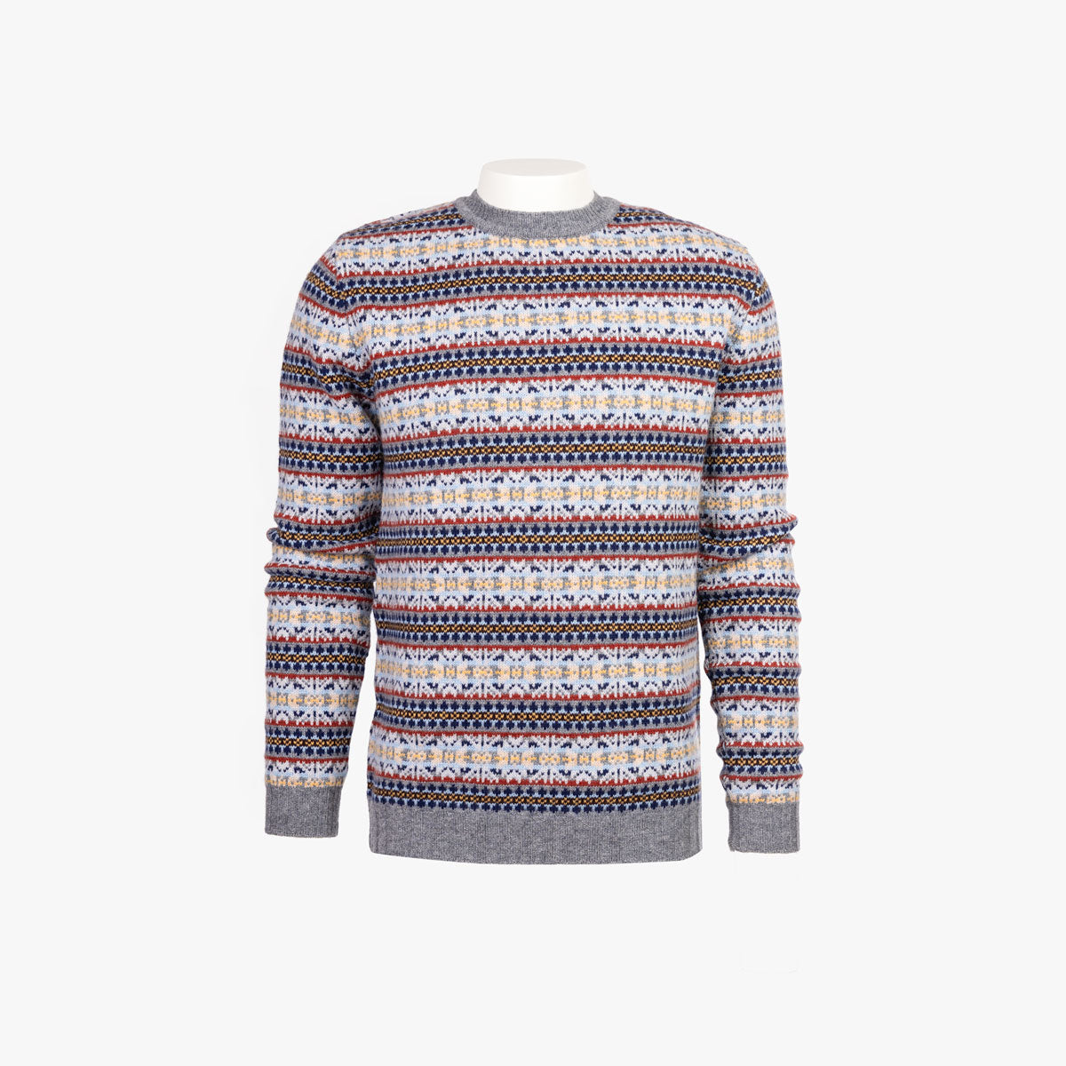 Pullover aus Merinowolle mit buntem Muster multicolor Bild 4