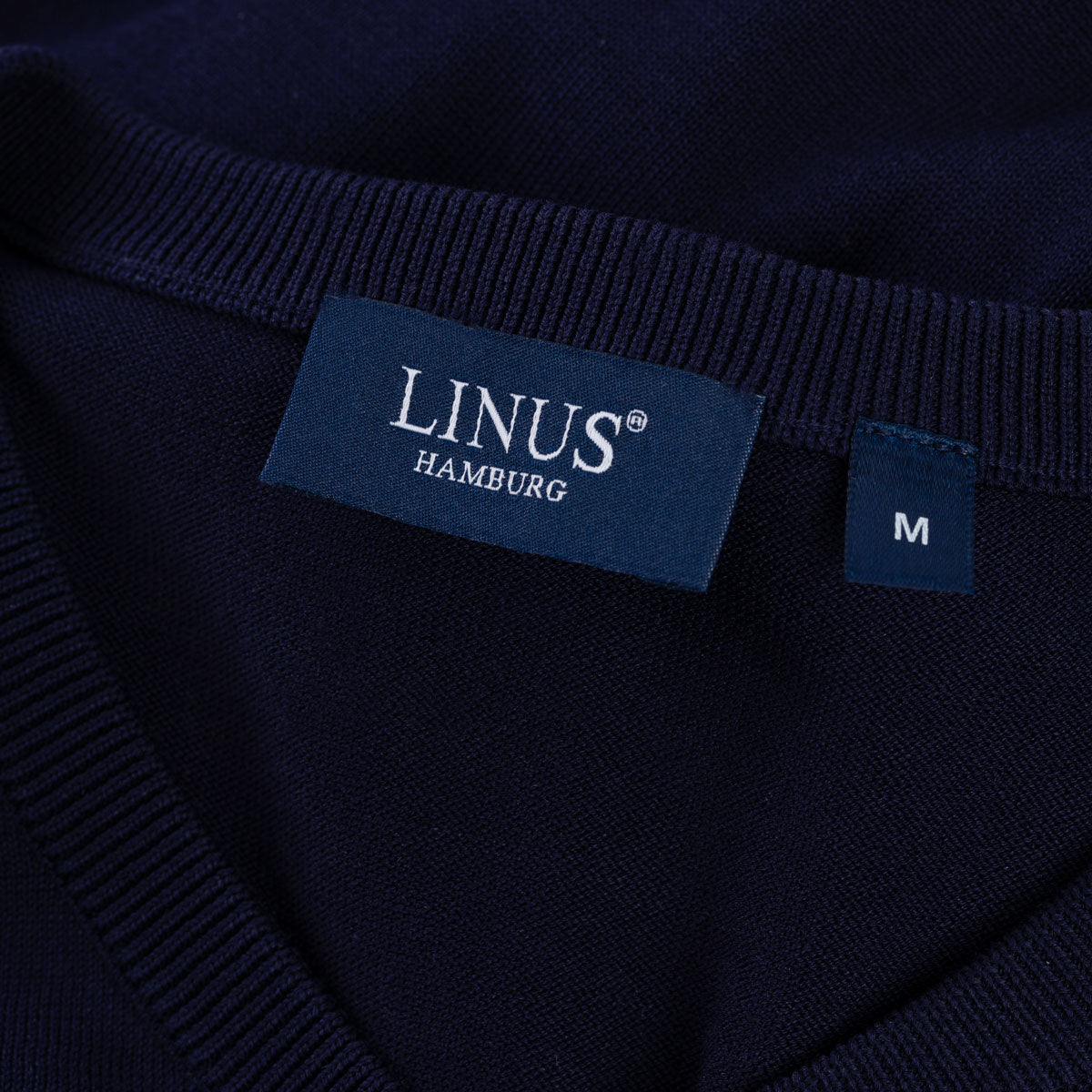 V-Ausschnitt Pullover in dunkelblau mit Seidenanteil dkl. blau Bild 3