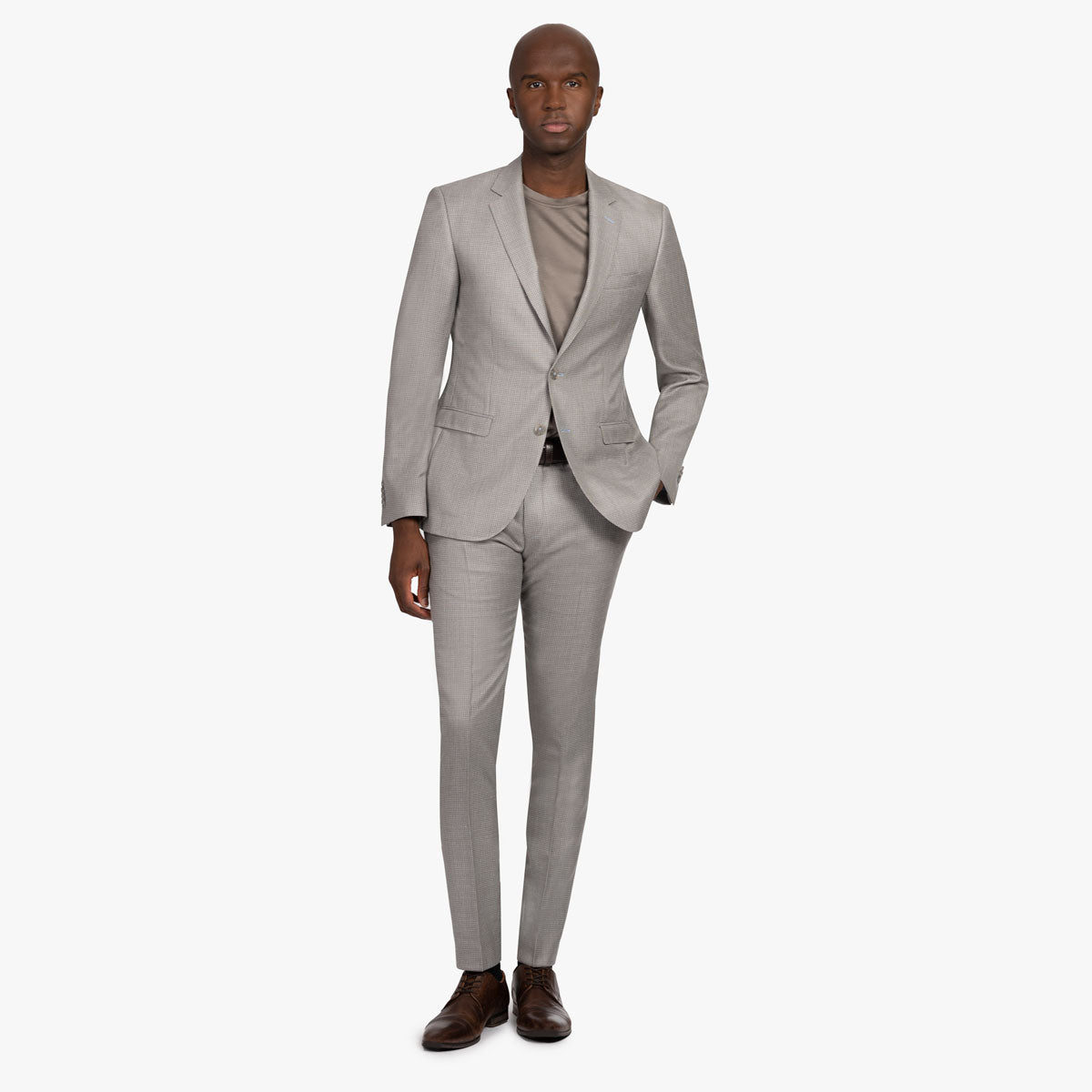 Anzug Biella mit Houndstooth-Muster in braun braun/gemustert Bild 1