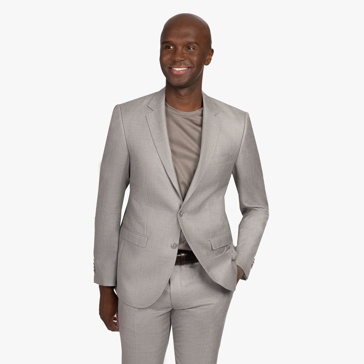 Anzug Biella mit Houndstooth-Muster in braun braun/gemustert Bild 2