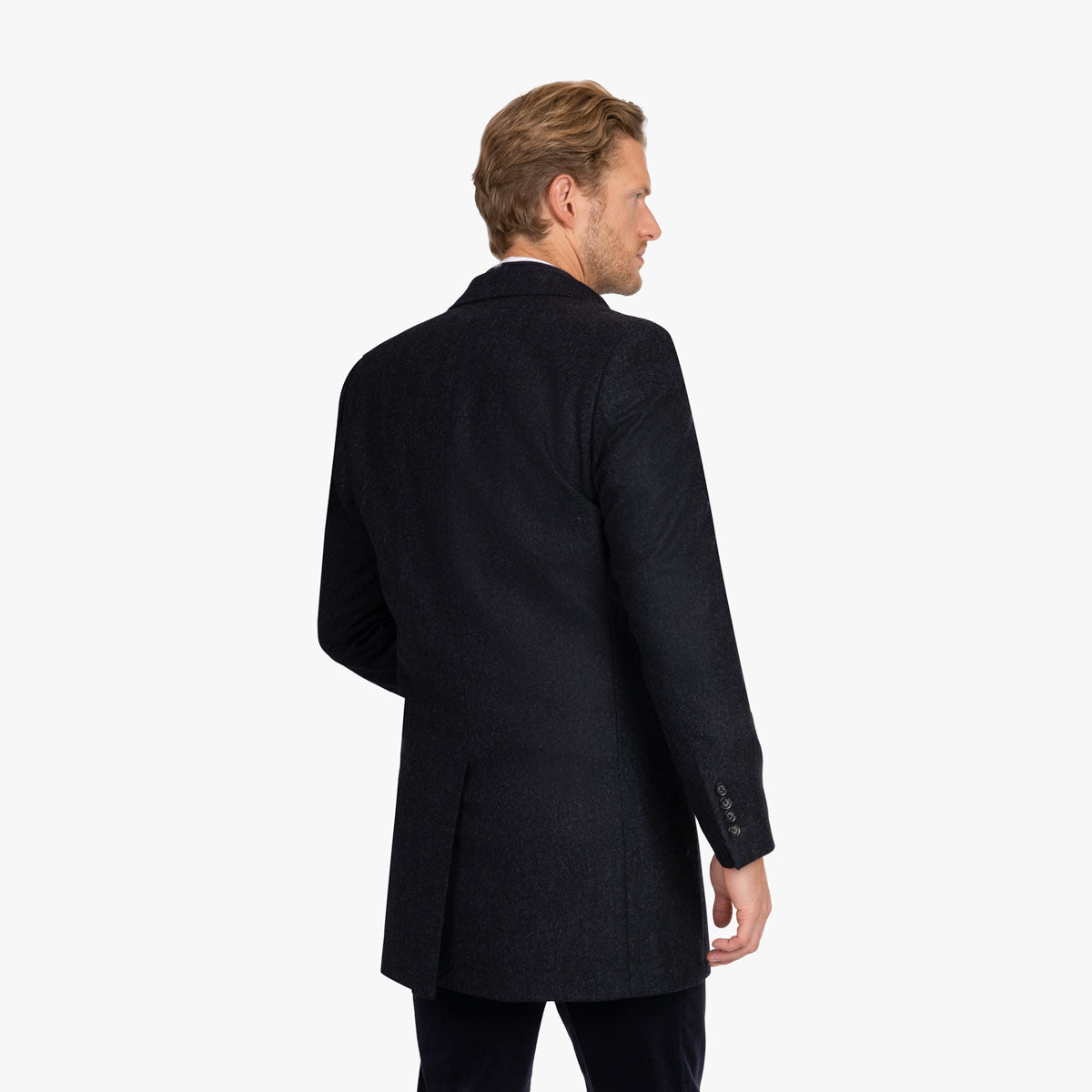 Kurzmantel London mit Fischgrat in dunkelblau blau/gemustert Bild 2