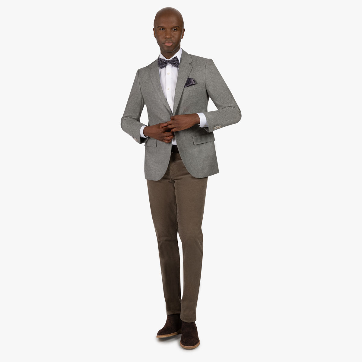 Baukastensakko Genf aus Schurwolle in Grau hellgrün Bild 1