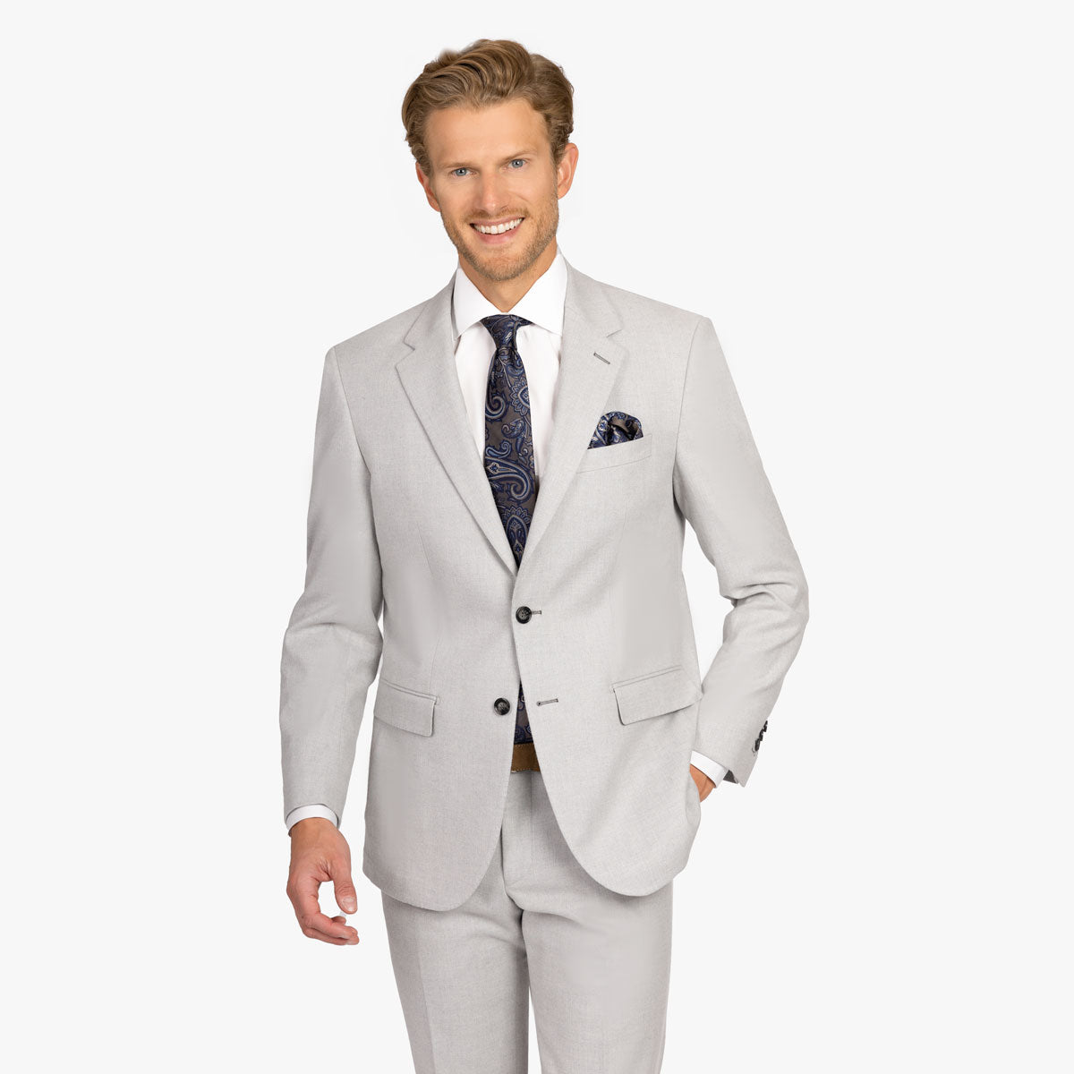 Baukastensakko Prato aus Sea-Island-Baumwolle in hellgrau hellgrau Bild 1