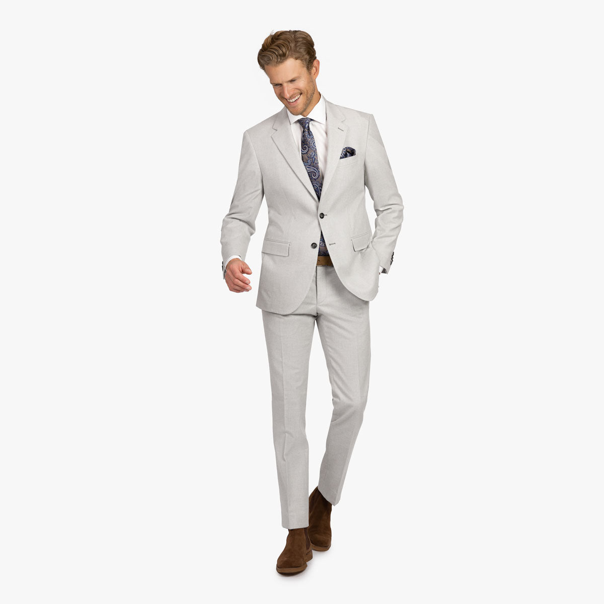 Baukastensakko Prato aus Sea-Island-Baumwolle in hellgrau hellgrau Bild 2