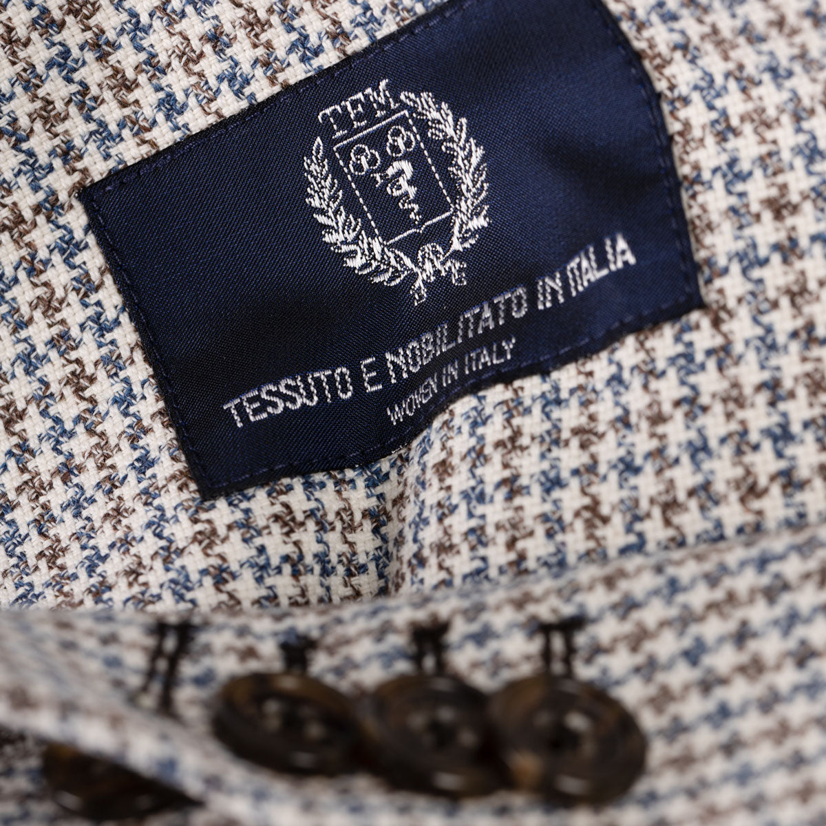 Sakko Havanna/I mit Hahnentrittmuster in beige beige/gemustert Bild 3